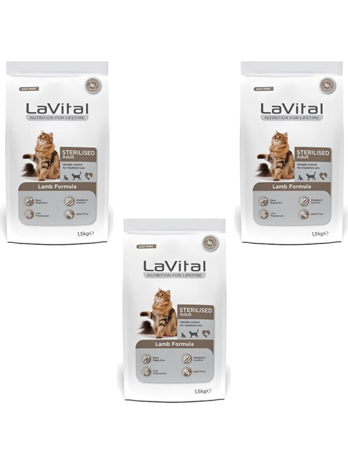 Lavital Sterilised Kuzulu Kısırlaştırılmış Kuru Kedi Mamasi 1.5 Kg*3 Adet