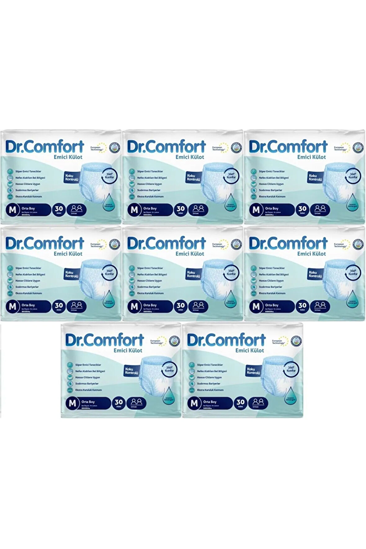 Hasta Bezi Yetişkin Emici Külot M-orta 240 Adet (8PK*30)