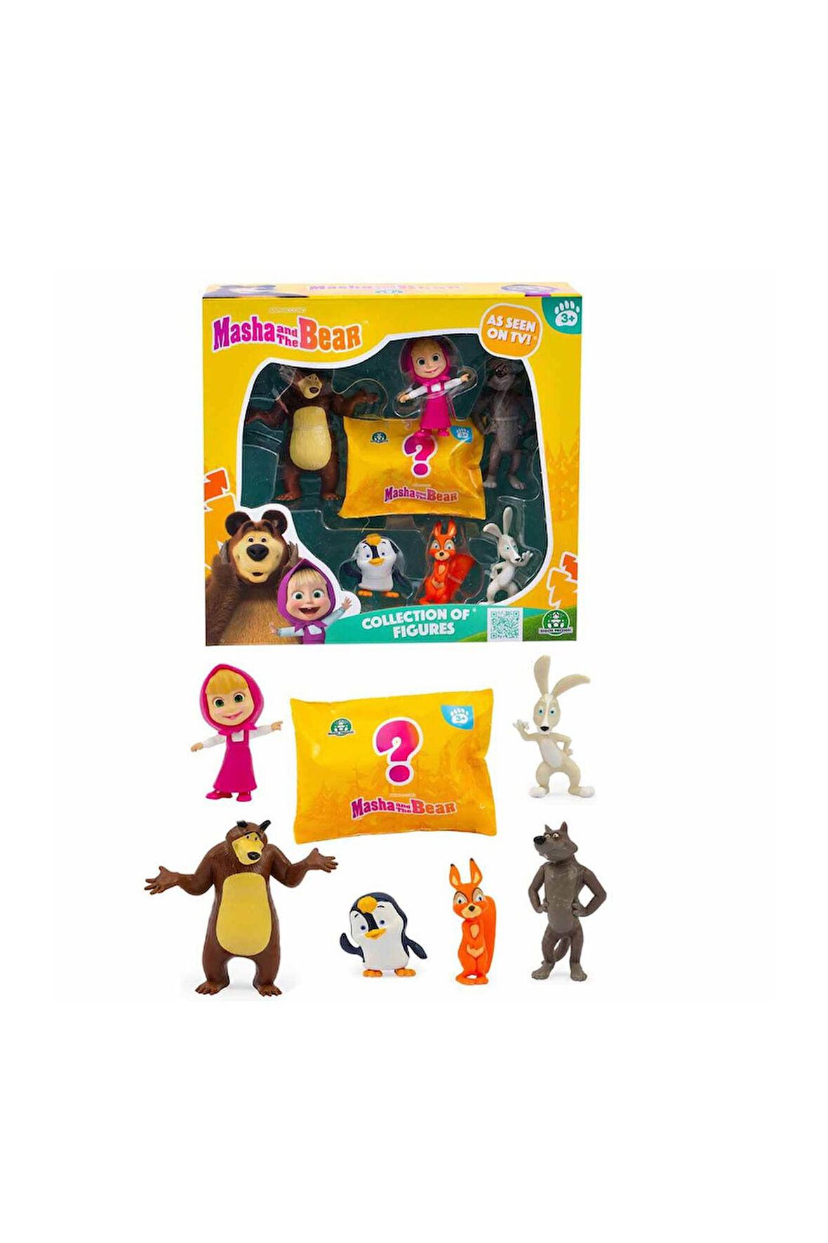 Maşa Koca Ayı Figür Seti Oyuncak  MAŞA KOCA AYI FİGÜRLERİ 6 FİGÜR + SÜPRİZ FİGÜR