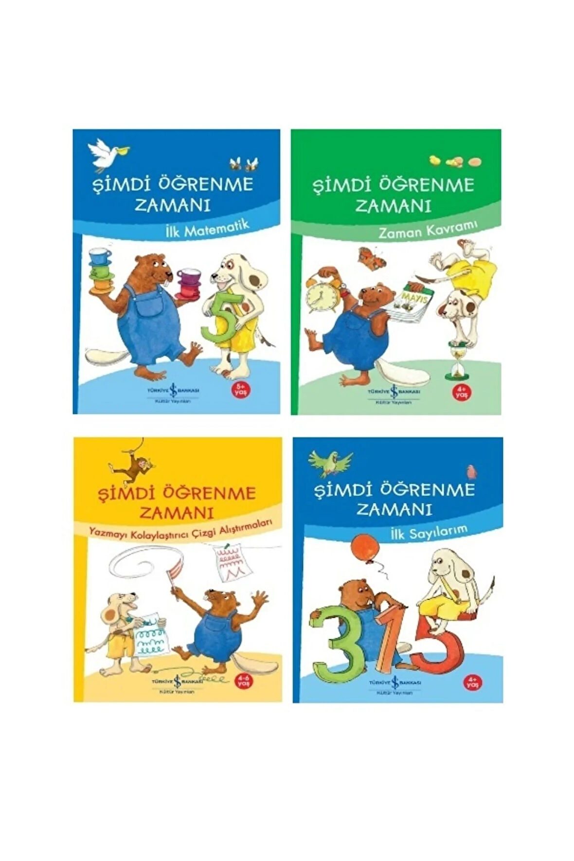 Şimdi Öğrenme Zamanı / Ilk Matematik - Yazmayı Kolaylaştırıcı Çizgi Alıştırmaları - 4 Kitap Set