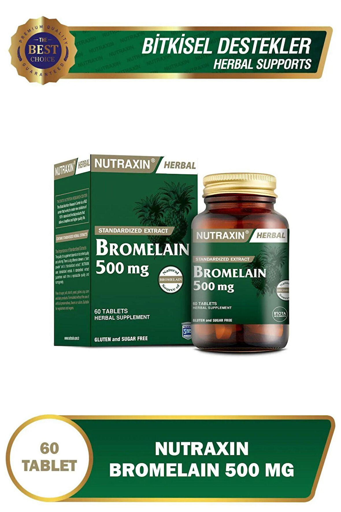 Nutraxin Bromelain 60 Kapsül