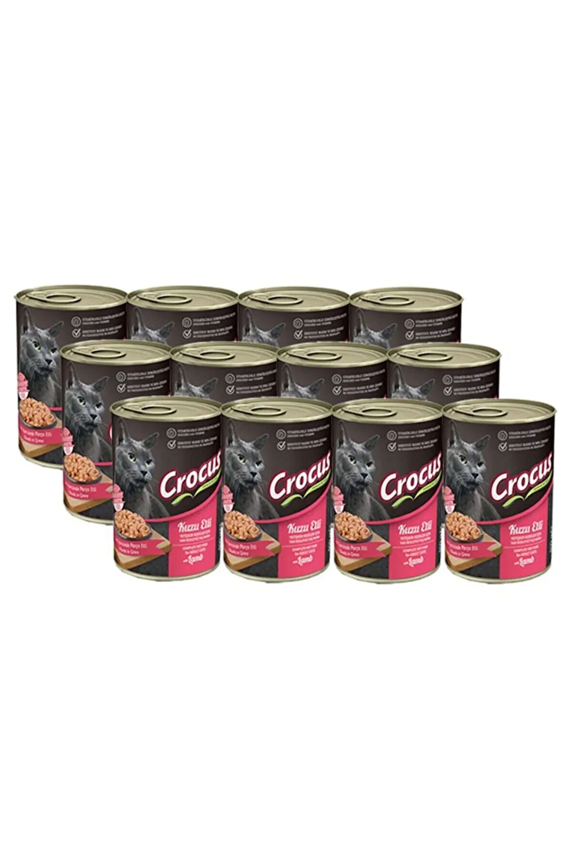 Yetişkin Kedi Kuzu Etli Yaş Mama 400 gr 12 Adet Güncel Sk Gönderilir.