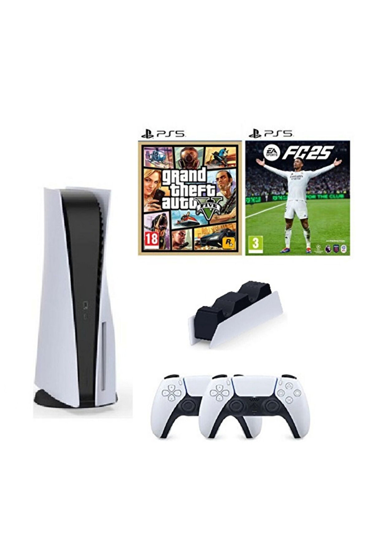 Playstation 5 Standart Edition 825gb 2. Dualsense Kol Ea Fc 24 + GTA 5 (İTHALATÇI GARANTİLİ)