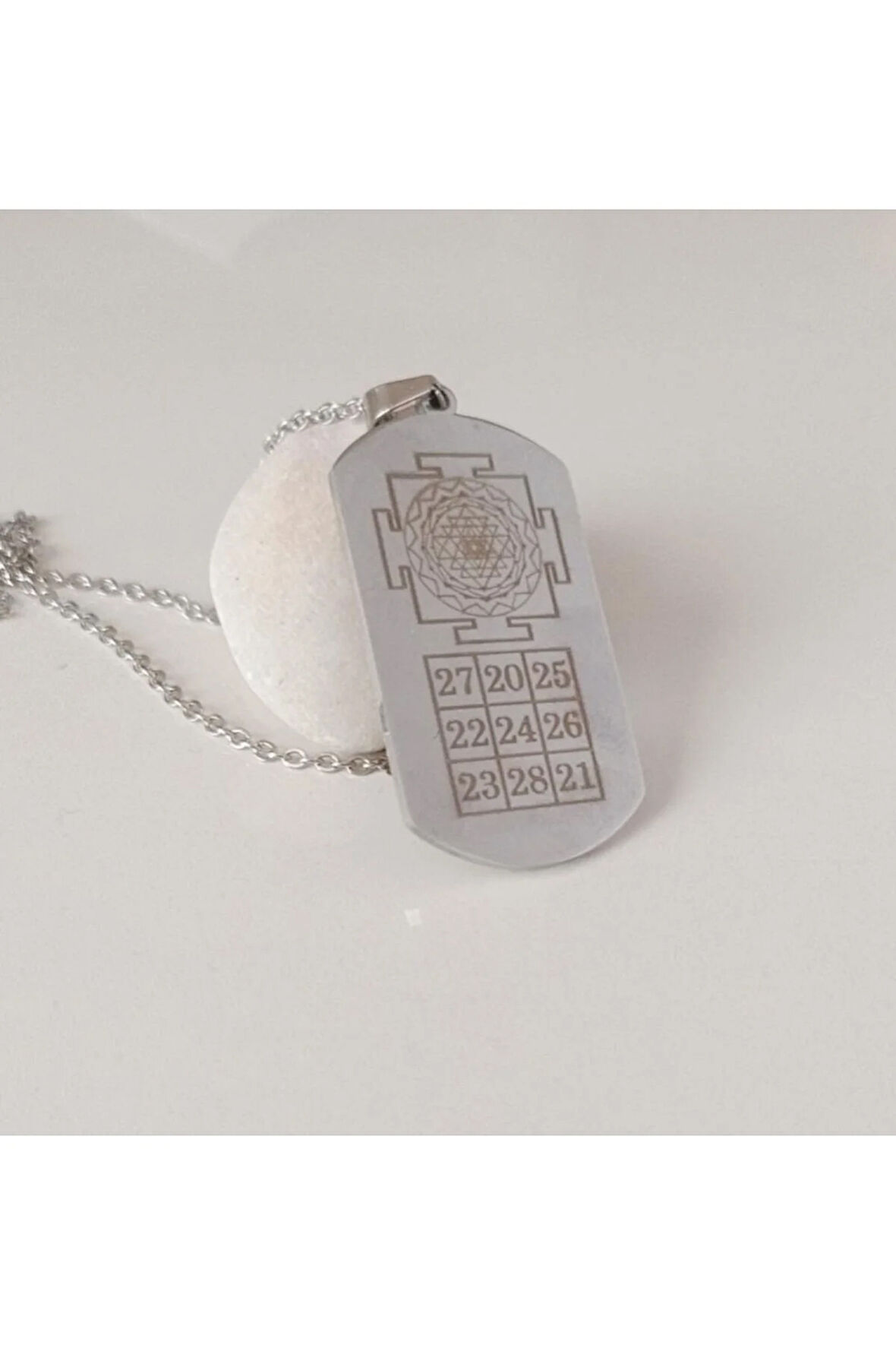 Gümüş Sri Yantra Ve Kubera Yantra Kolye