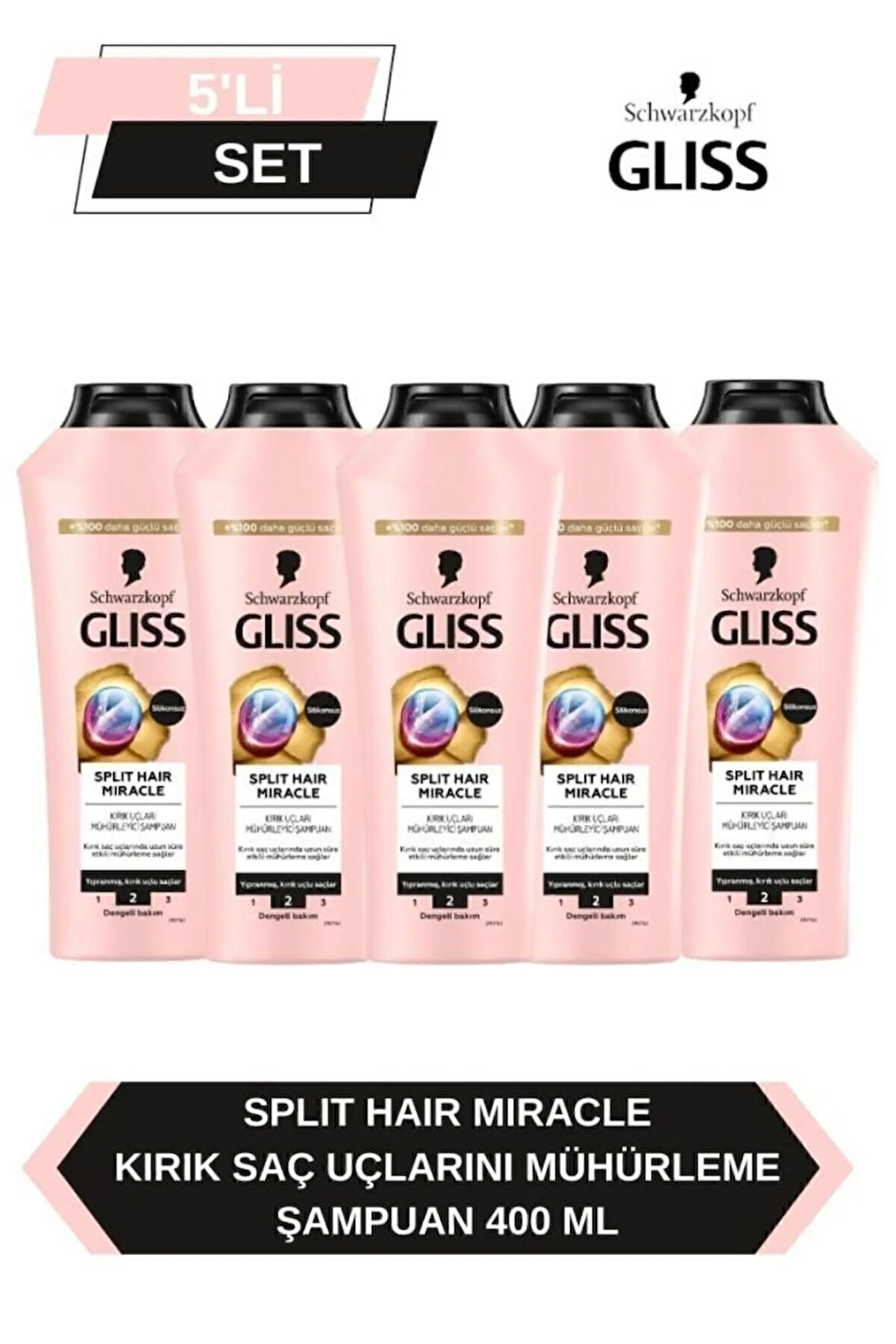 Split Hair Miracle Şampuan 400 Ml x 5 Adet