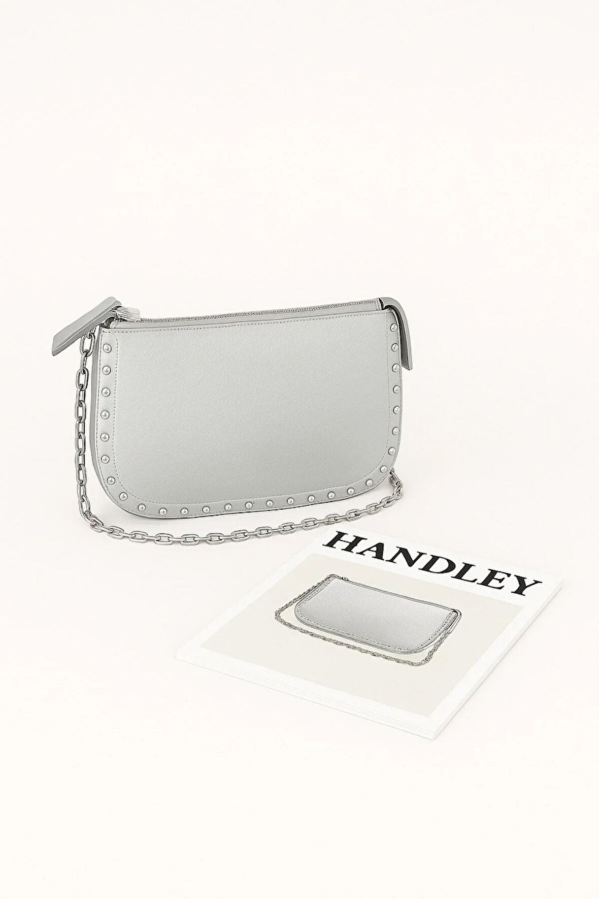 Zincir Askılı Taş Detaylı Omuz Çantası