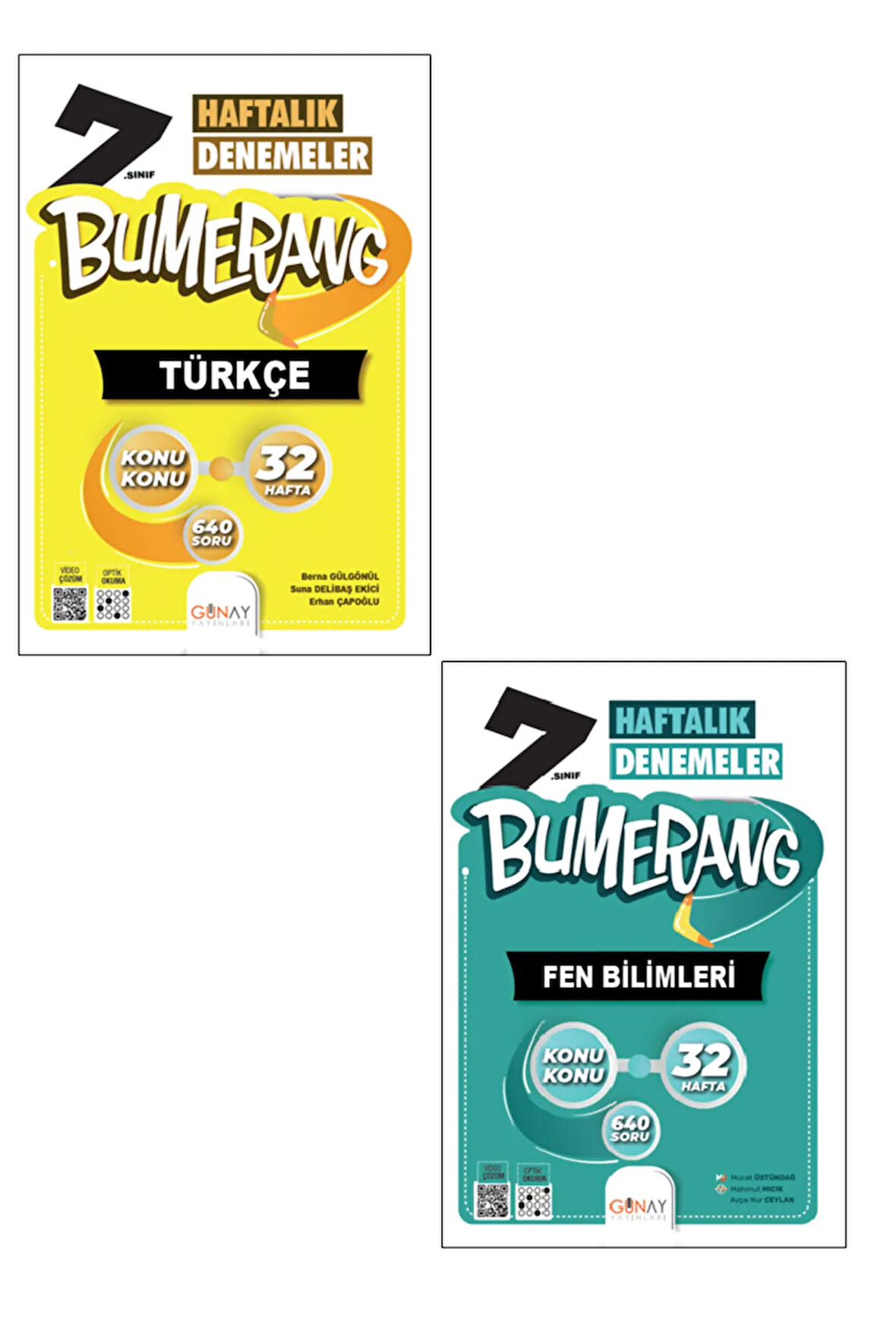 7. Sınıf Bumerang Türkçe + Fen Bilimleri 32 Haftalık Deneme Seti