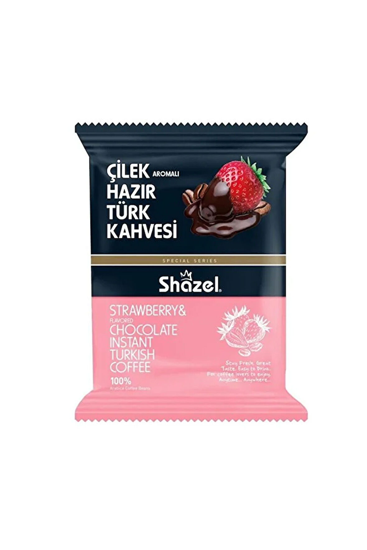Çilekli Hazır Türk Kahvesi 100g (AROMALI)