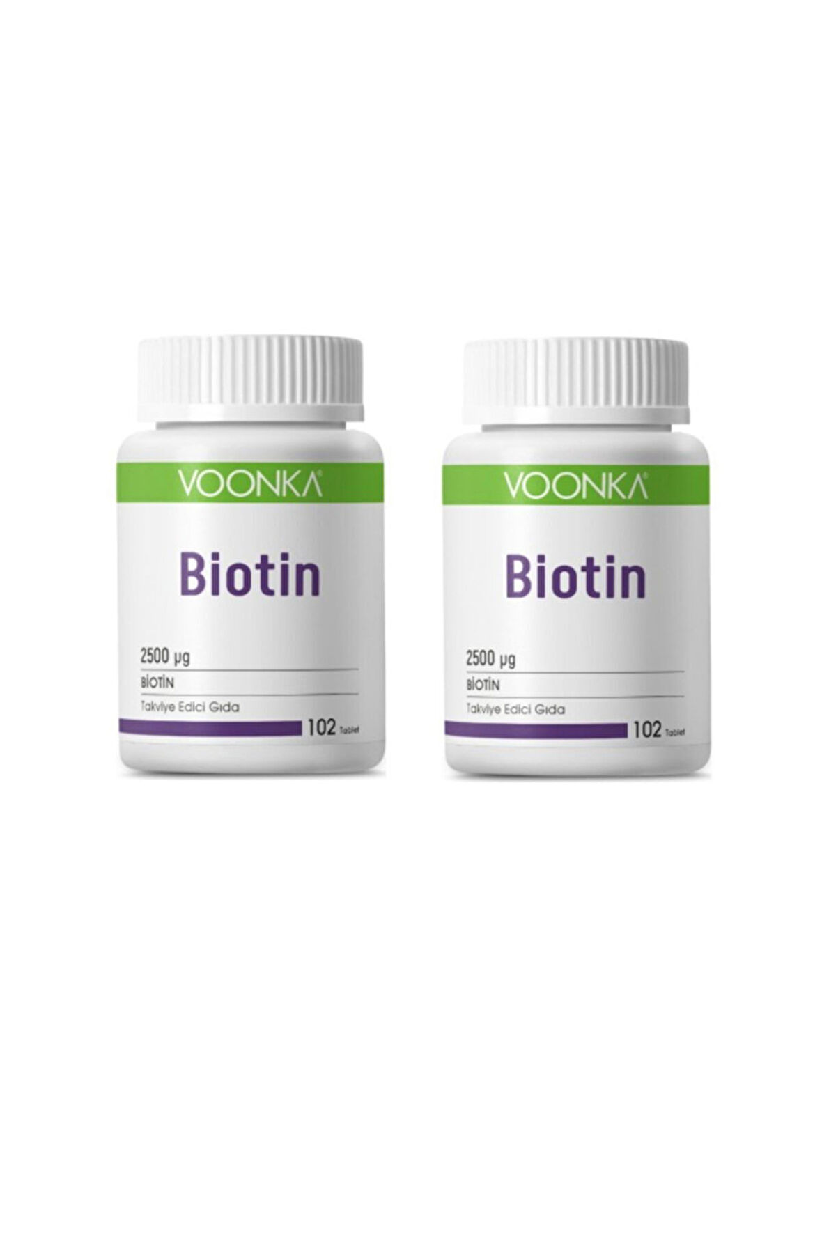Saç Vitamini Biotin 2500 Mcg 102 Tablet X2 Adet