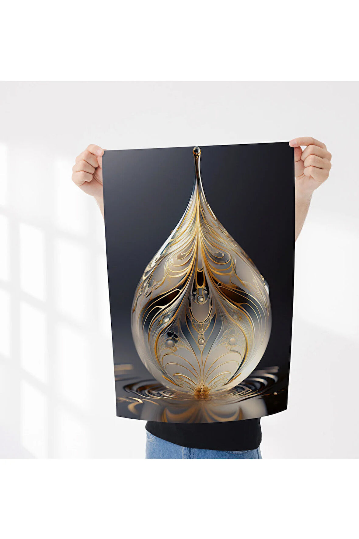 Çerçevesiz Poster Su Damlası