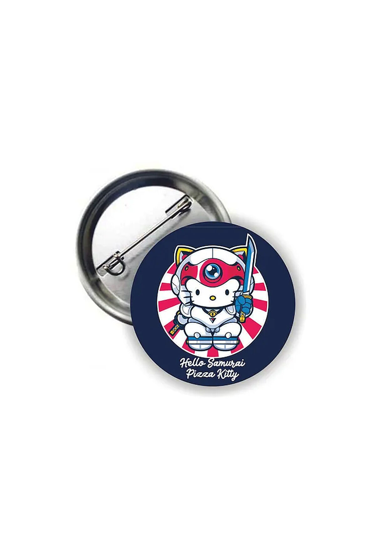 Hello Samurai Pizza Kitty Buton Rozet
