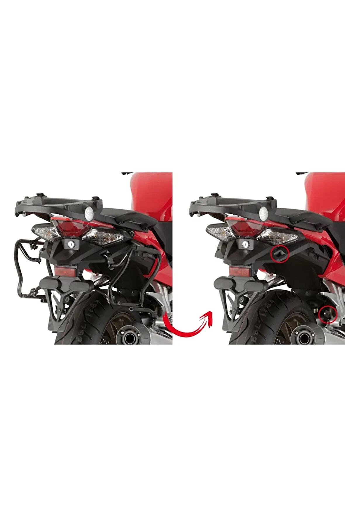 GIVIPLXR1132HONDAVFR800F(14-20)YANÇANTATAŞIYICI