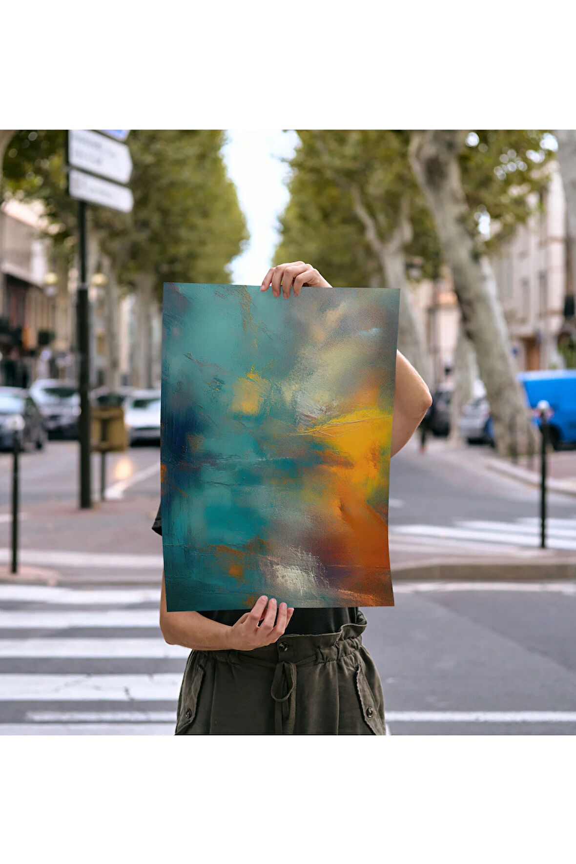 Çerçevesiz Poster, Dijital Baskı Soyut Gizemli Yansımalar, Salon Ofis Oturma Odası Dekorasyon,Poster