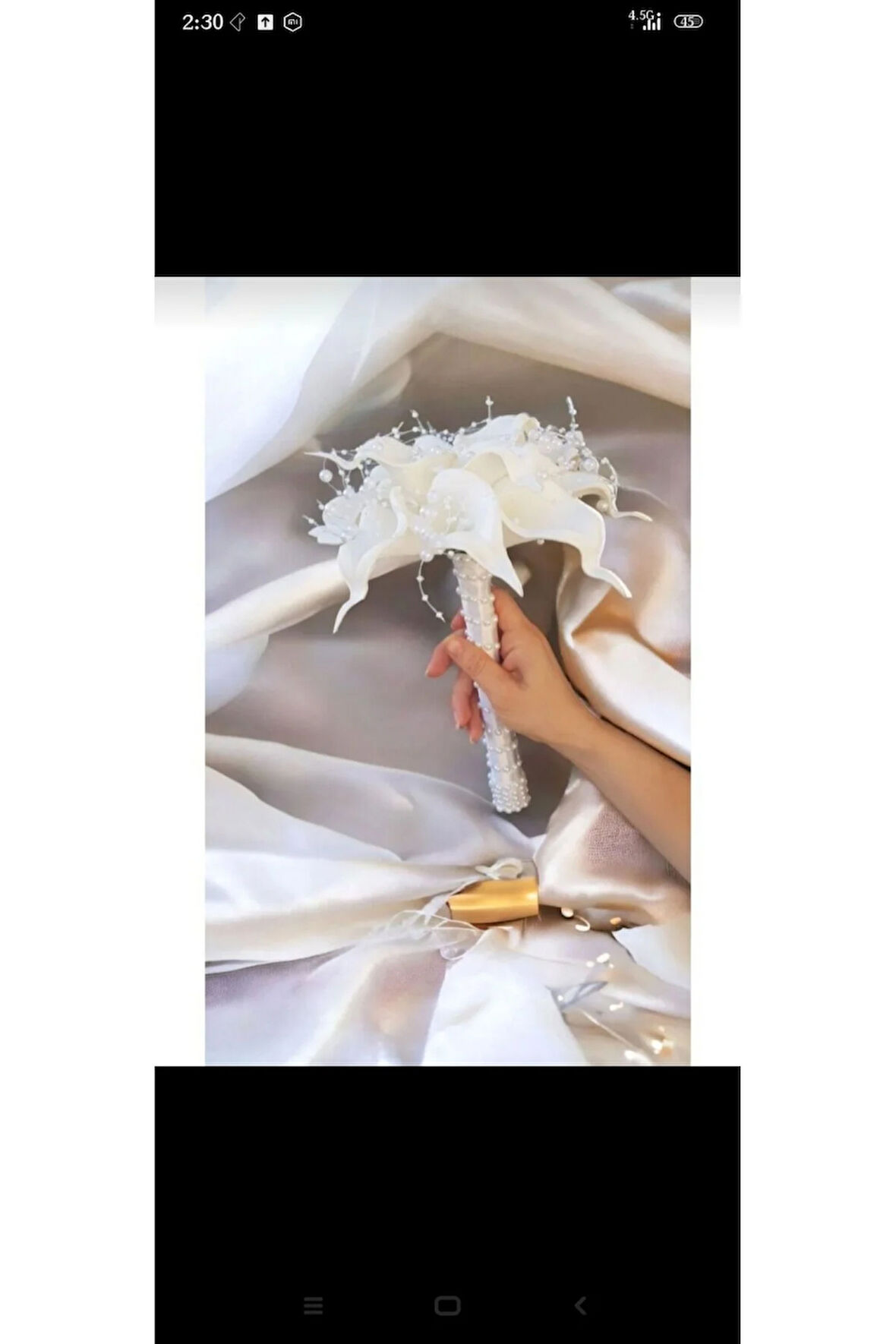 İncili gala gelin buketi gelin çiçeği