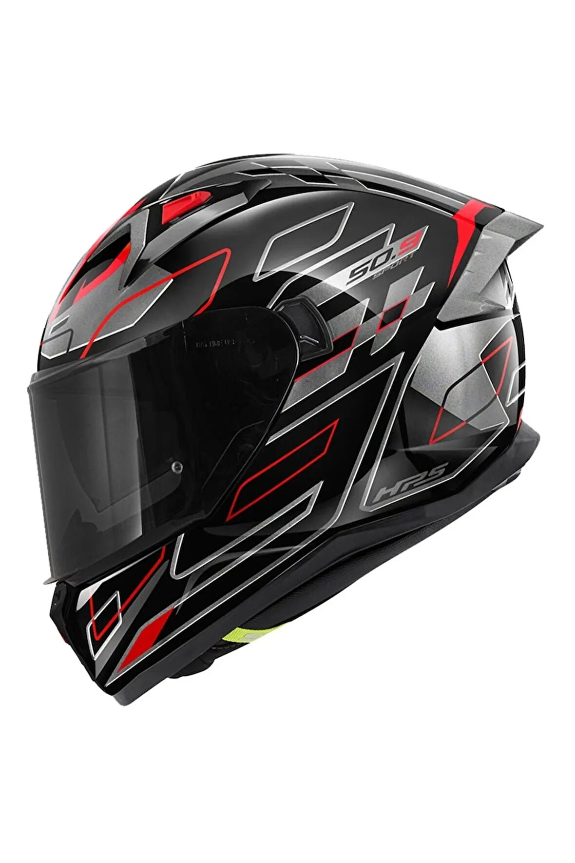 50.9 Assault Siyah-tıtanıum-kırmızı Kask