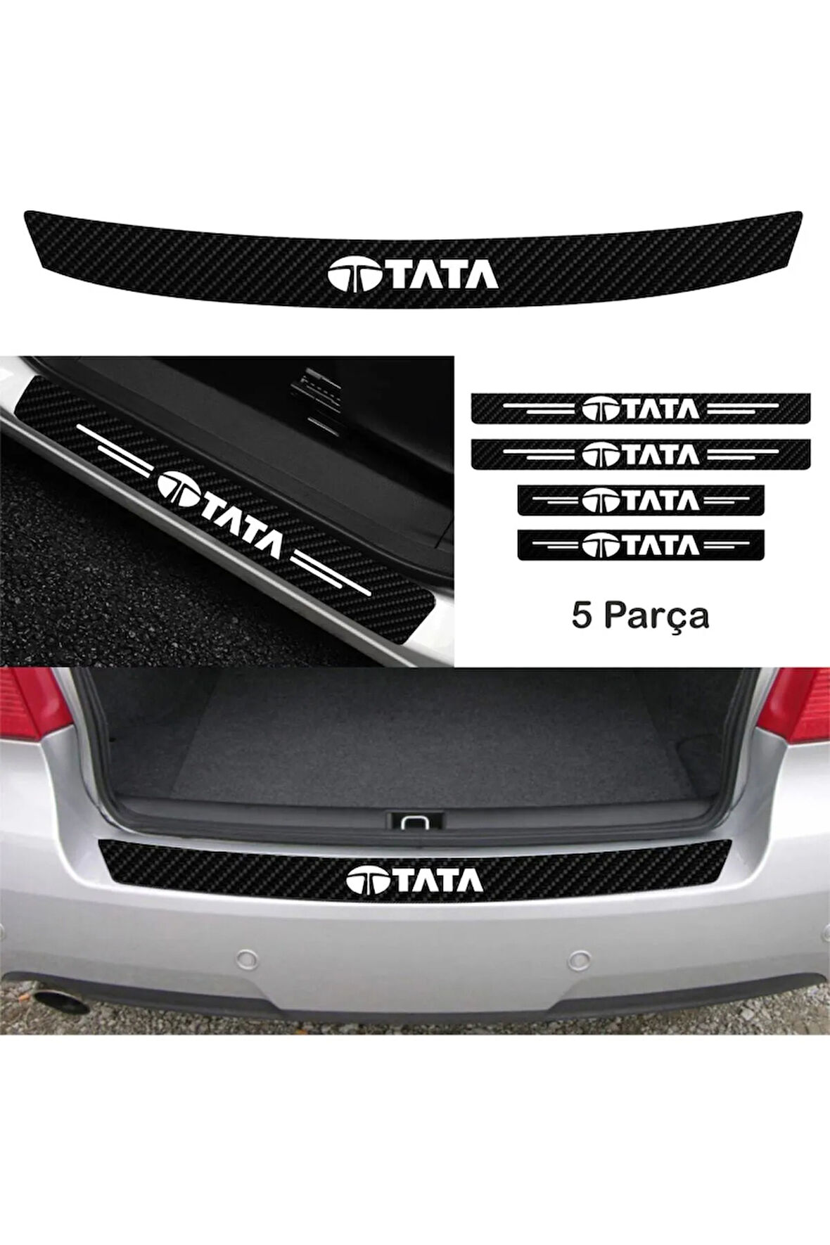 Tata Marina Bağaj ve Kapı Eşiği Karbon Sticker (SET)