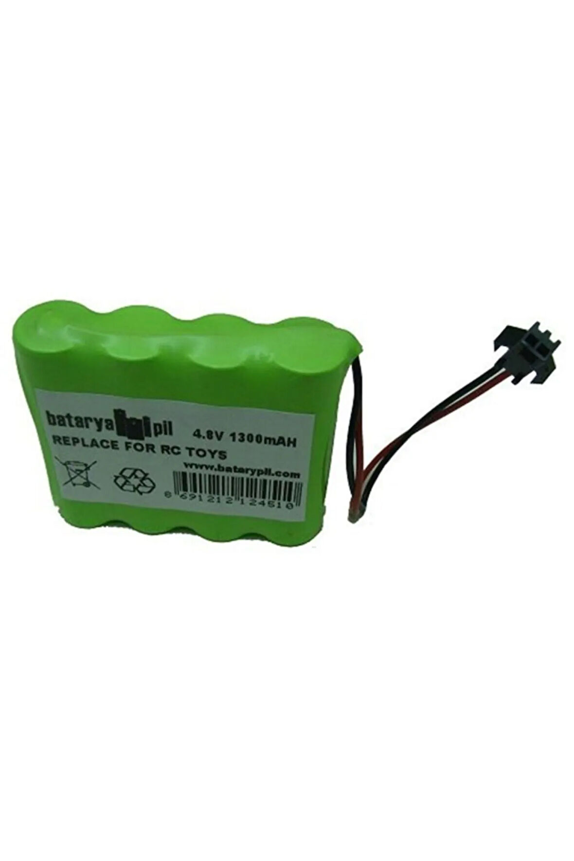 Bataryapil 4.8v 1300mah Siyah Soketli Nimh Oyuncak Araba Pili