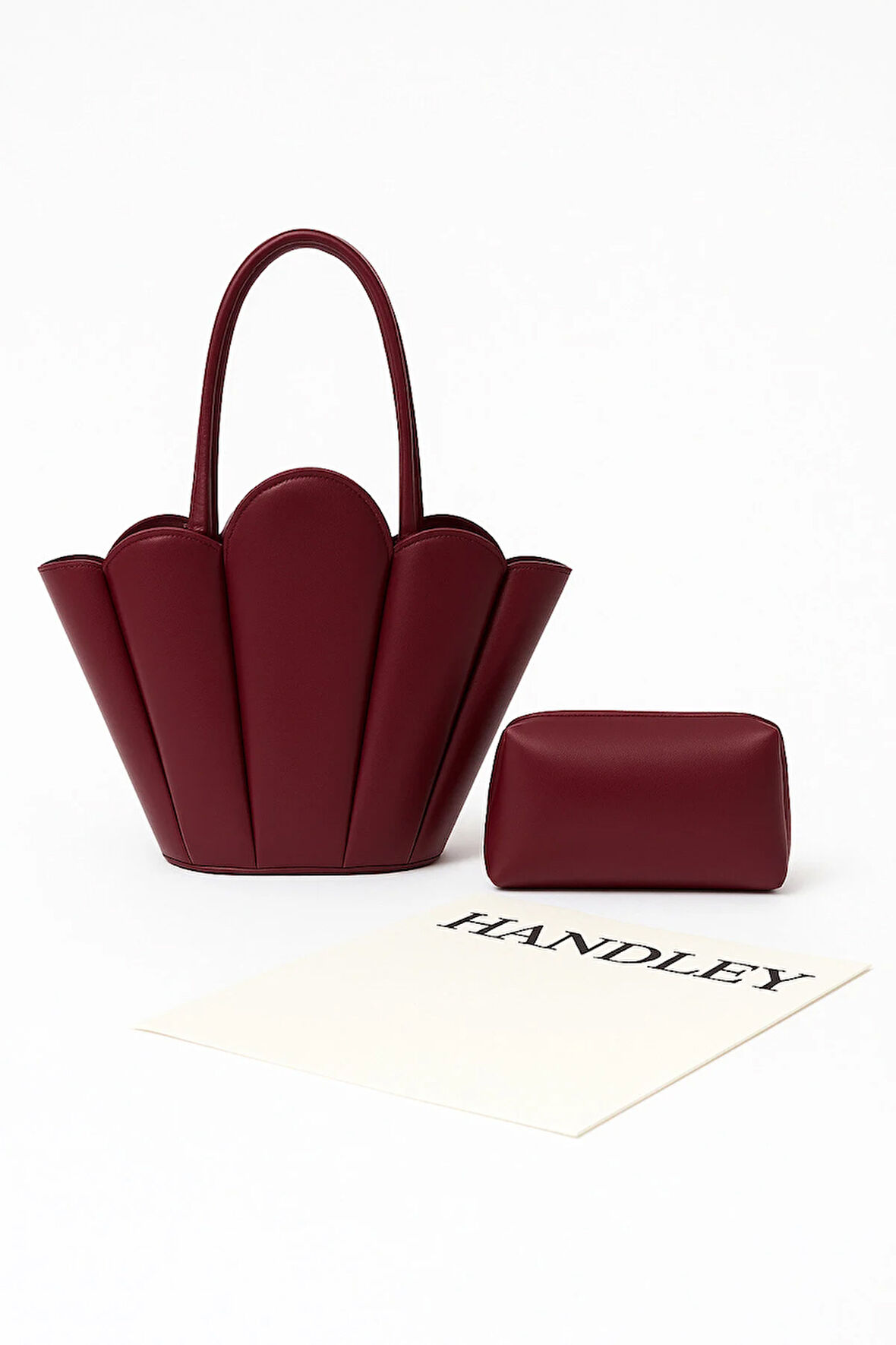 Lüks Tasarım Scallop Omuz & El Çantası Seti (Cüzdan Hediyeli)