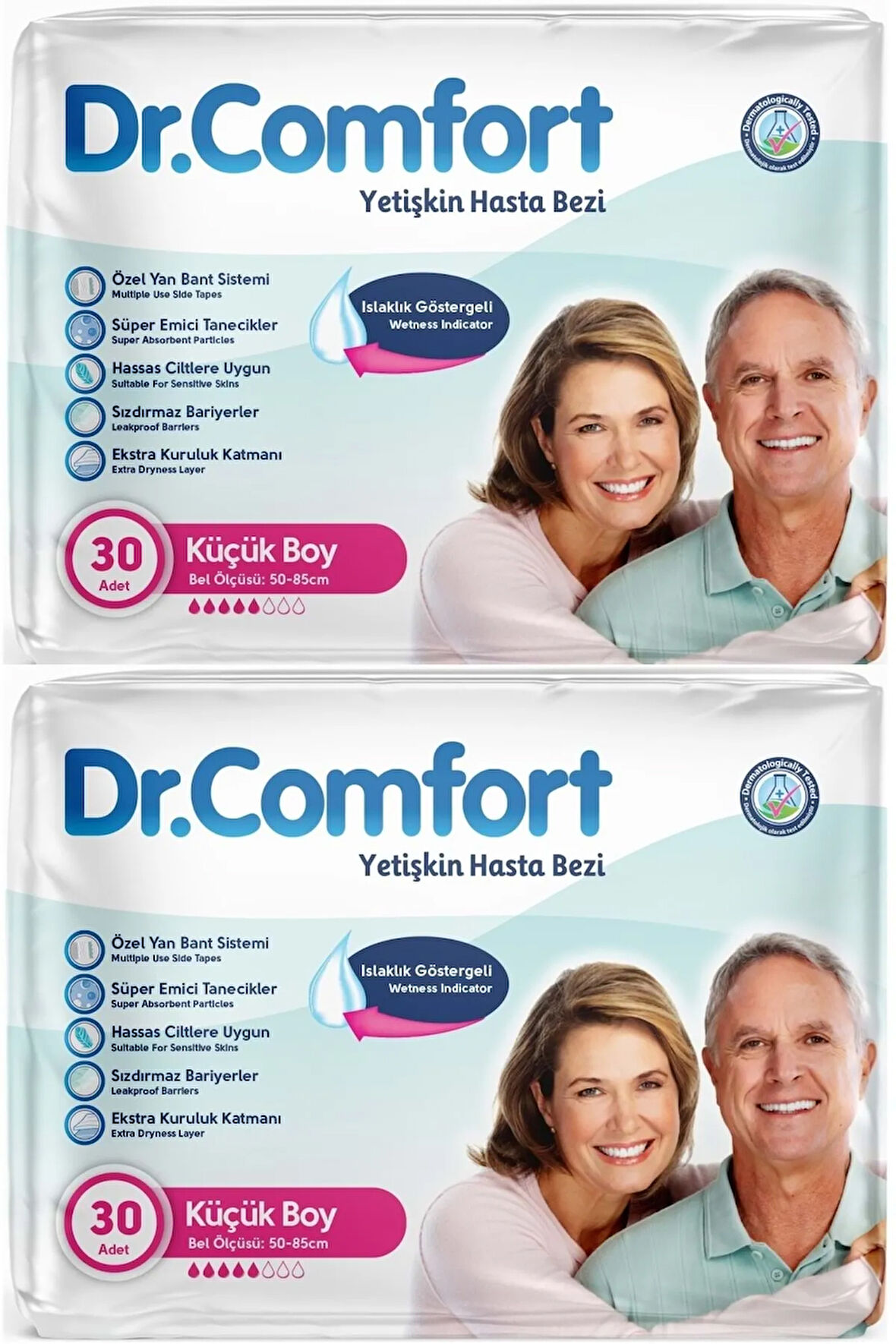Yetişkin Hasta Bezi Bel Bantlı Tekstil Yüzeyli M - Orta - Medium 60 Adet (2PK*30)