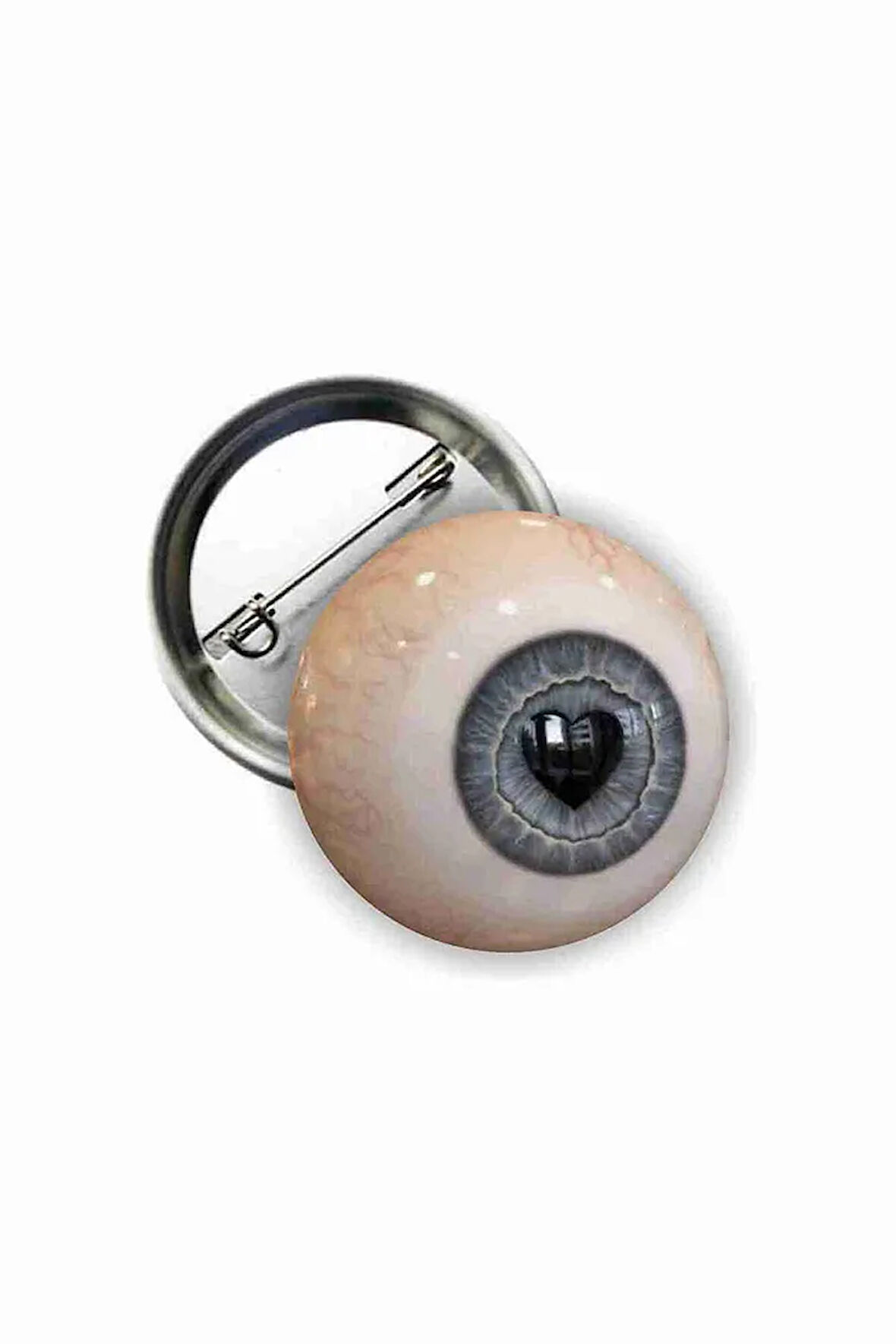 Gözbebeği Kalp Şeklinde Göz Y2k Grunge Style Buton Rozet