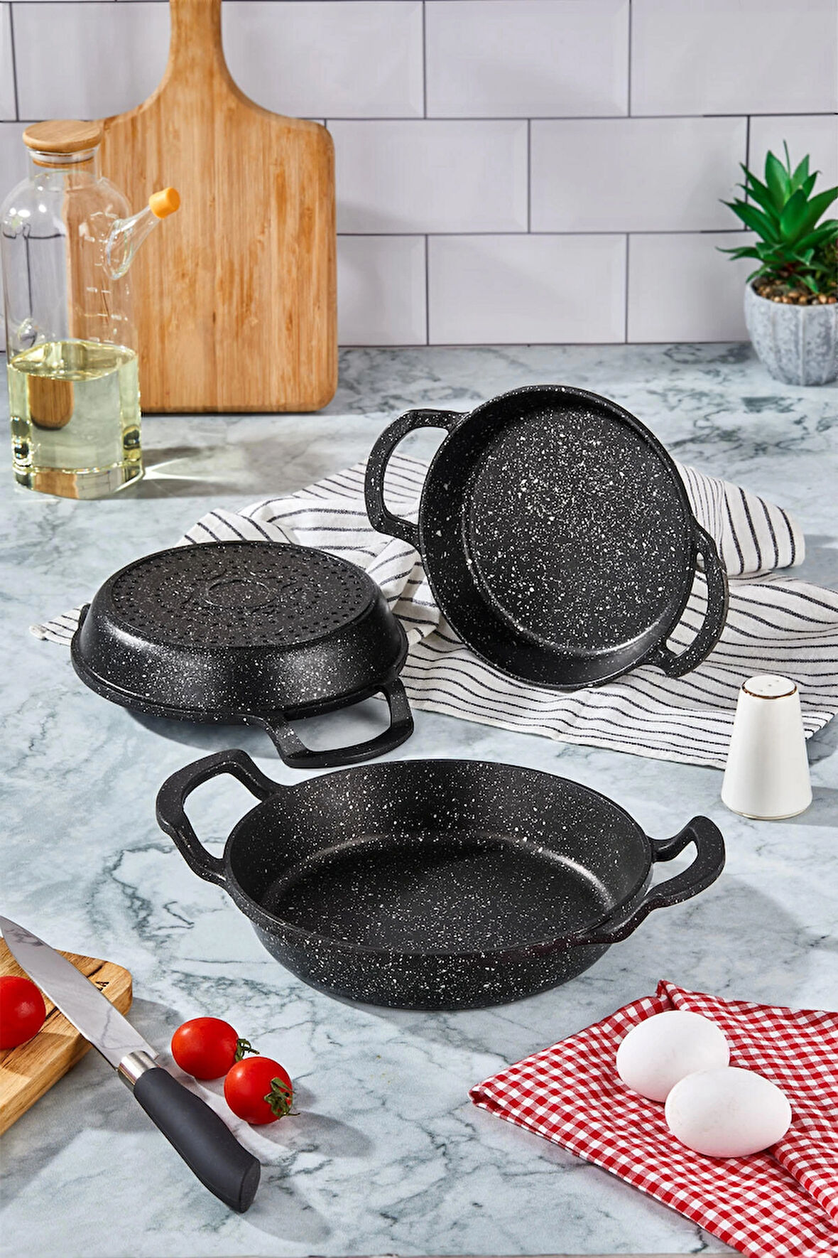 Döküm 3 Parça Sahan Seti 18-20-22 cm