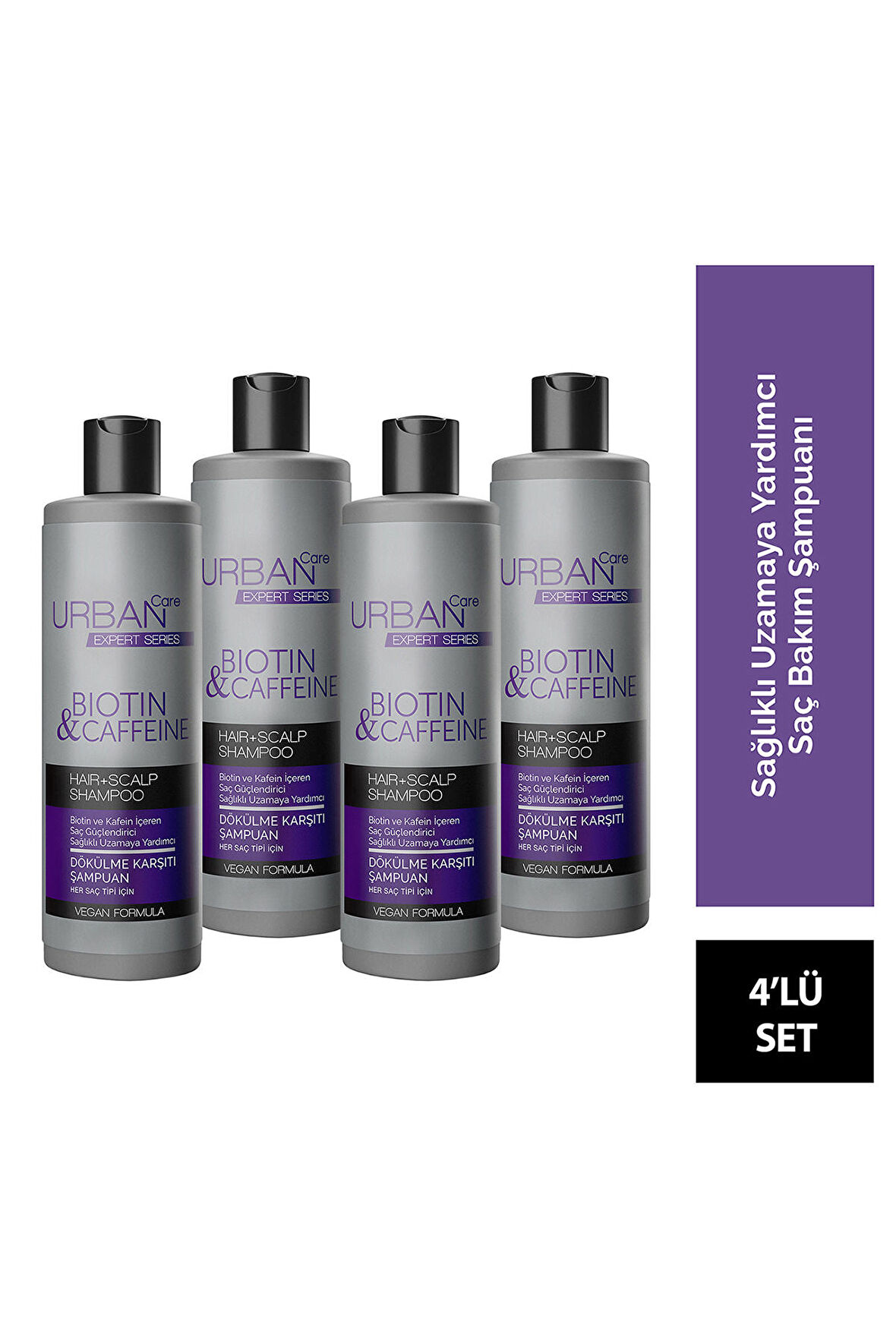 Expert Biotin Ve Kafein Dökülme Karşıtı Şampuan 350 ml X 4 -sağlıklı Uzamaya Yardımcı