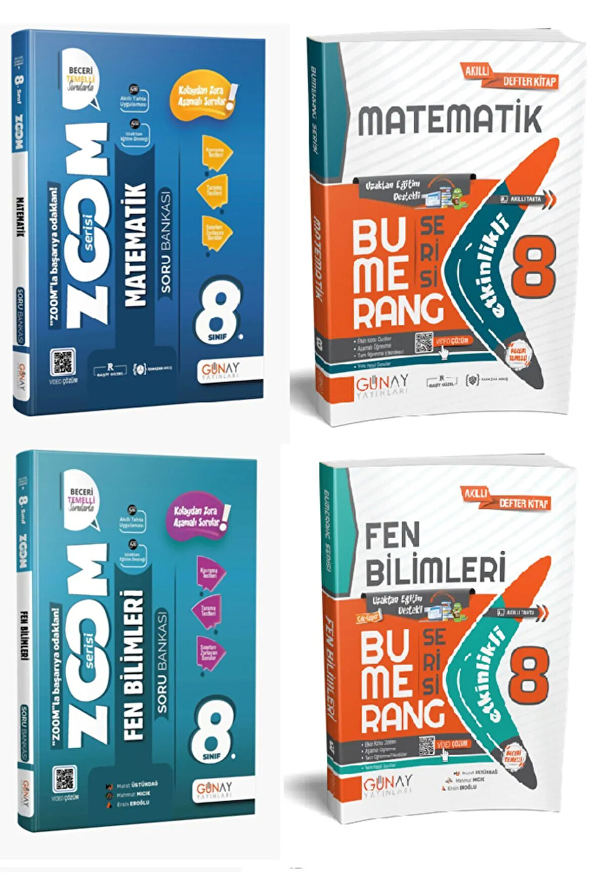 8. Sınıf Zoom Matematik + Fen Bilimleri -- Bumerang Matematik + Fen Bilimleri Seti