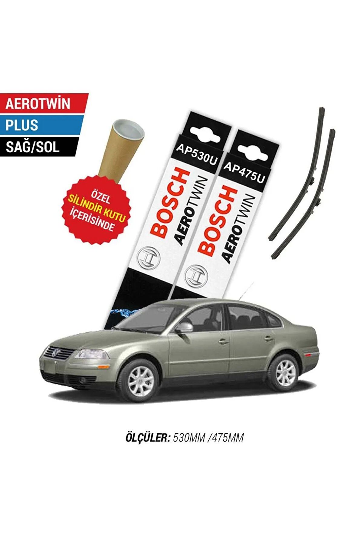VW Passat Silecek Takımı (2002-2005 B5) Bosch Aerotwin Plus