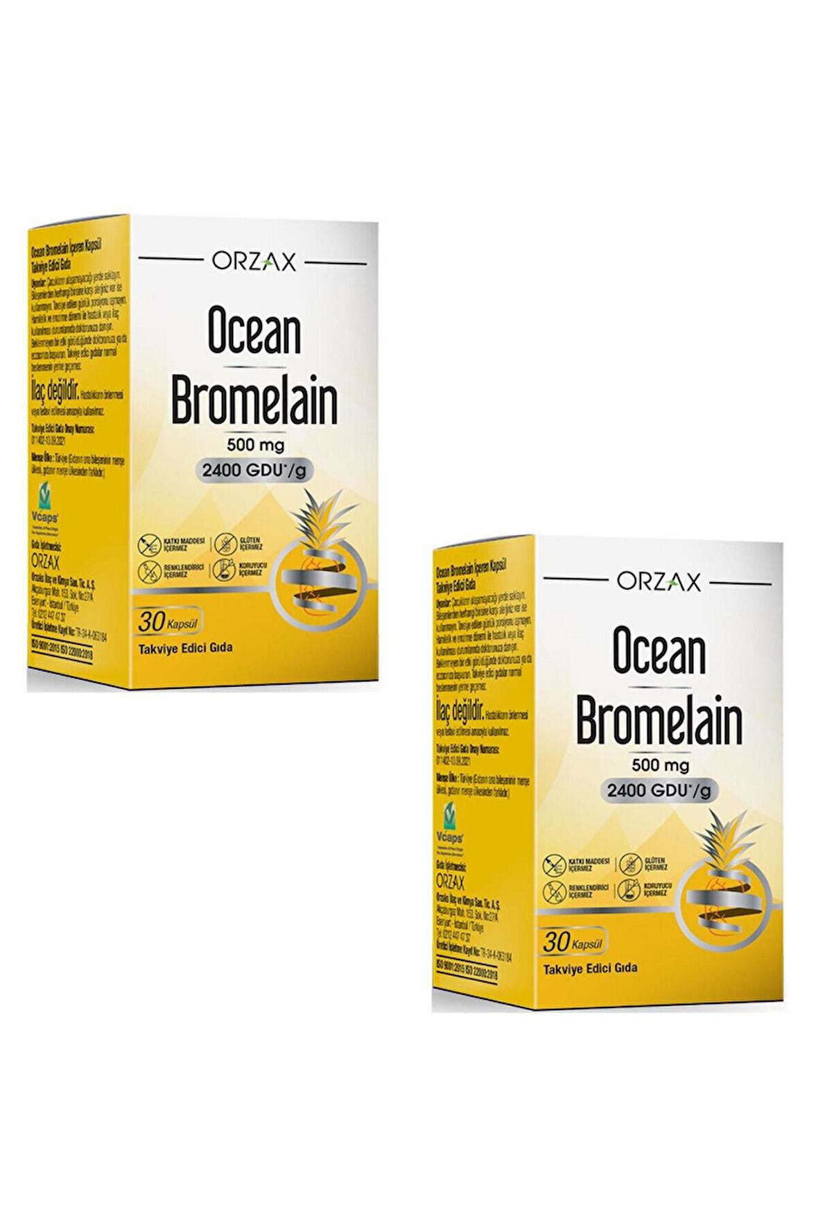 Ocean Bromelain 500 mg 30 Kapsül 2 Adet
