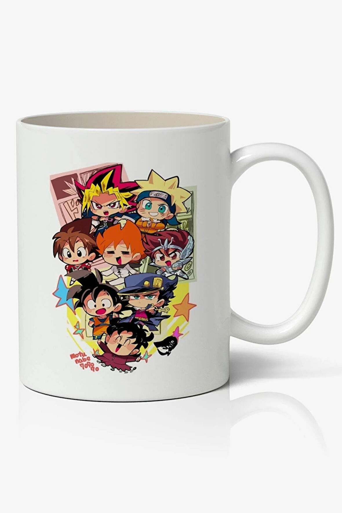 Karışık Anime Karakterleri Temalı  Beyaz Kupa Bardak Arkadaşa Sevgiliye Hediye