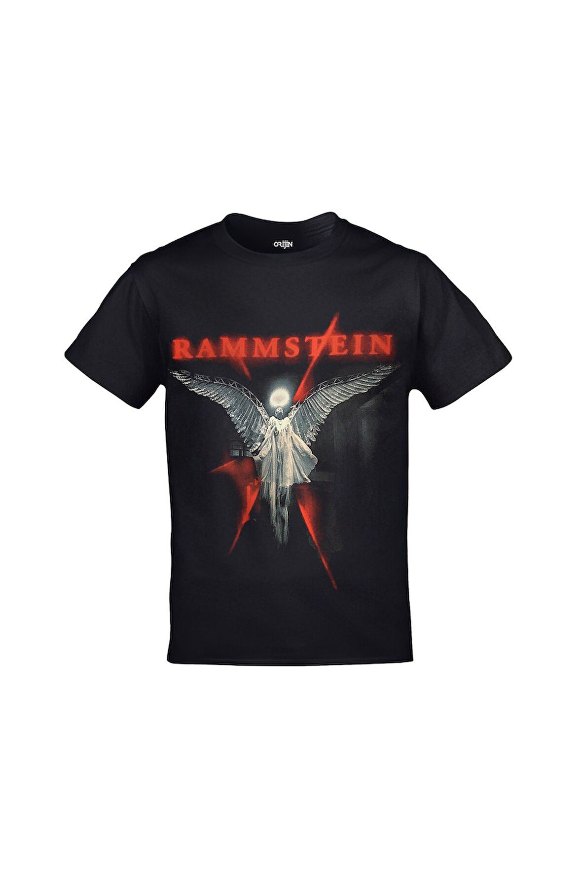 Rammstein Angel Ön Arka Baskılı Unisex Siyah Tshirt