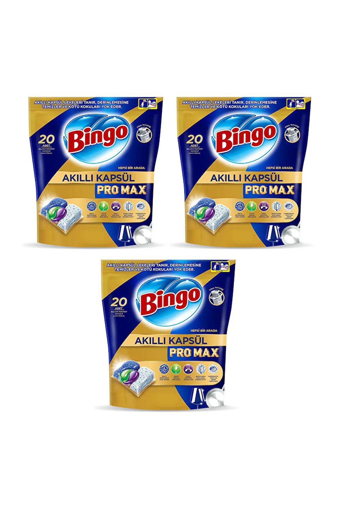 Akıllı Kapsül Pro Max Bulaşık Makinesi Tableti 20 li x 3 Adet (60 Kapsül)