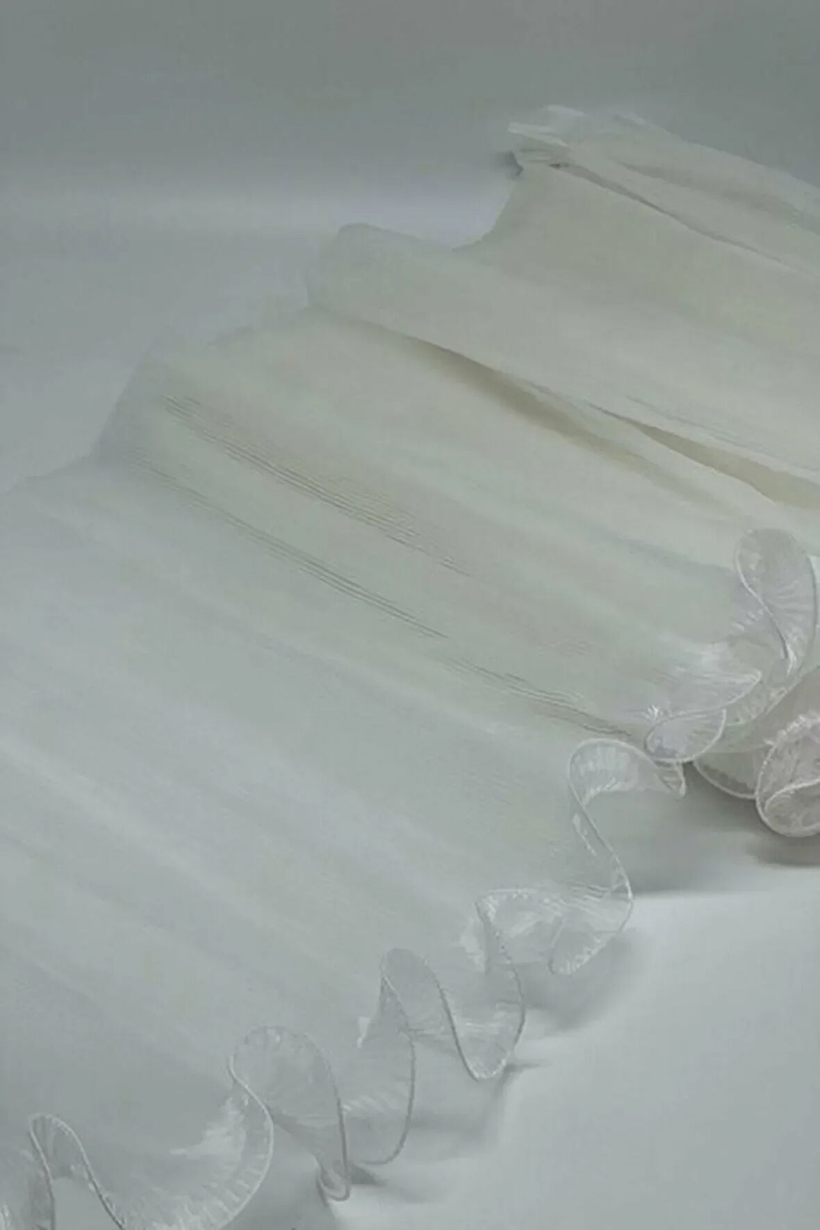 Gelin Çiçeği Sarma Tülü 60cm , Fırfırlı Gelin Çiçeği Sarma Tülü