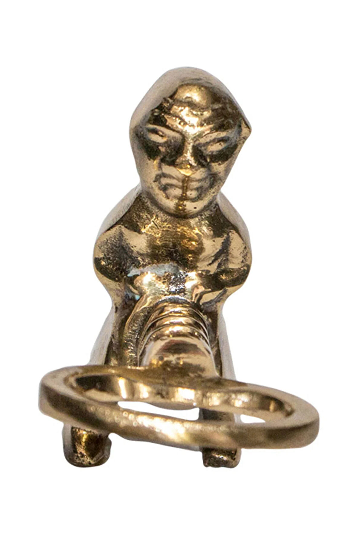 Bereket Tanrısı Pirinç Döküm Kapak Açacağı 6Cm