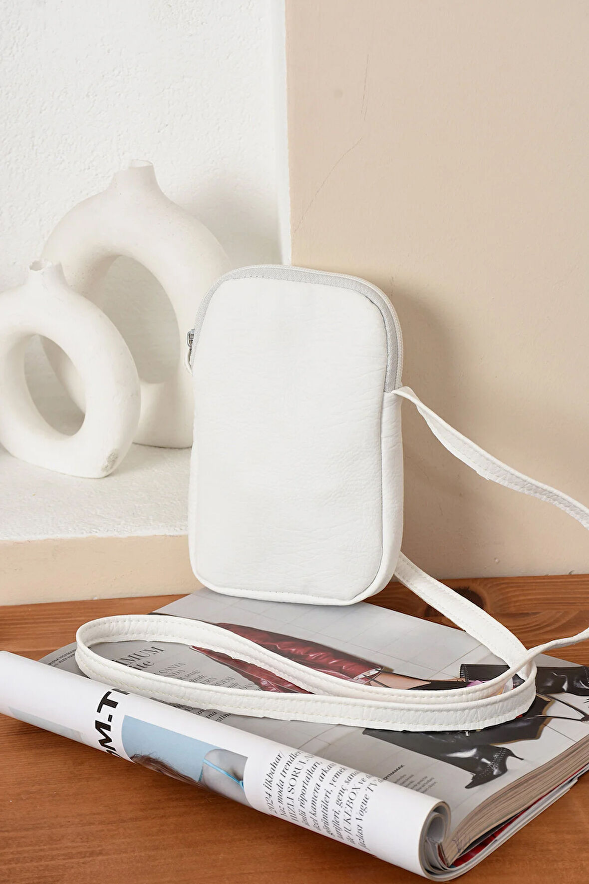 Lüks Günlük Telefonluk Anahtarlık Omuz Çantası Yumuşak Deri