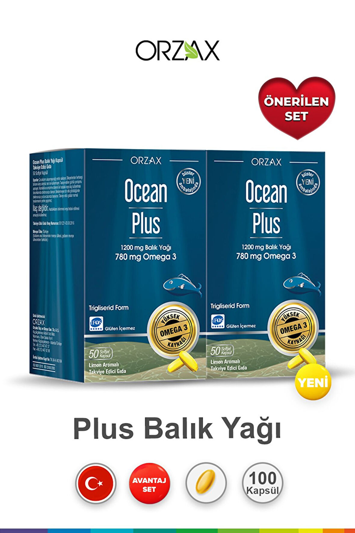 Ocean Plus 1200 mg 50 Kapsül 2 Adet