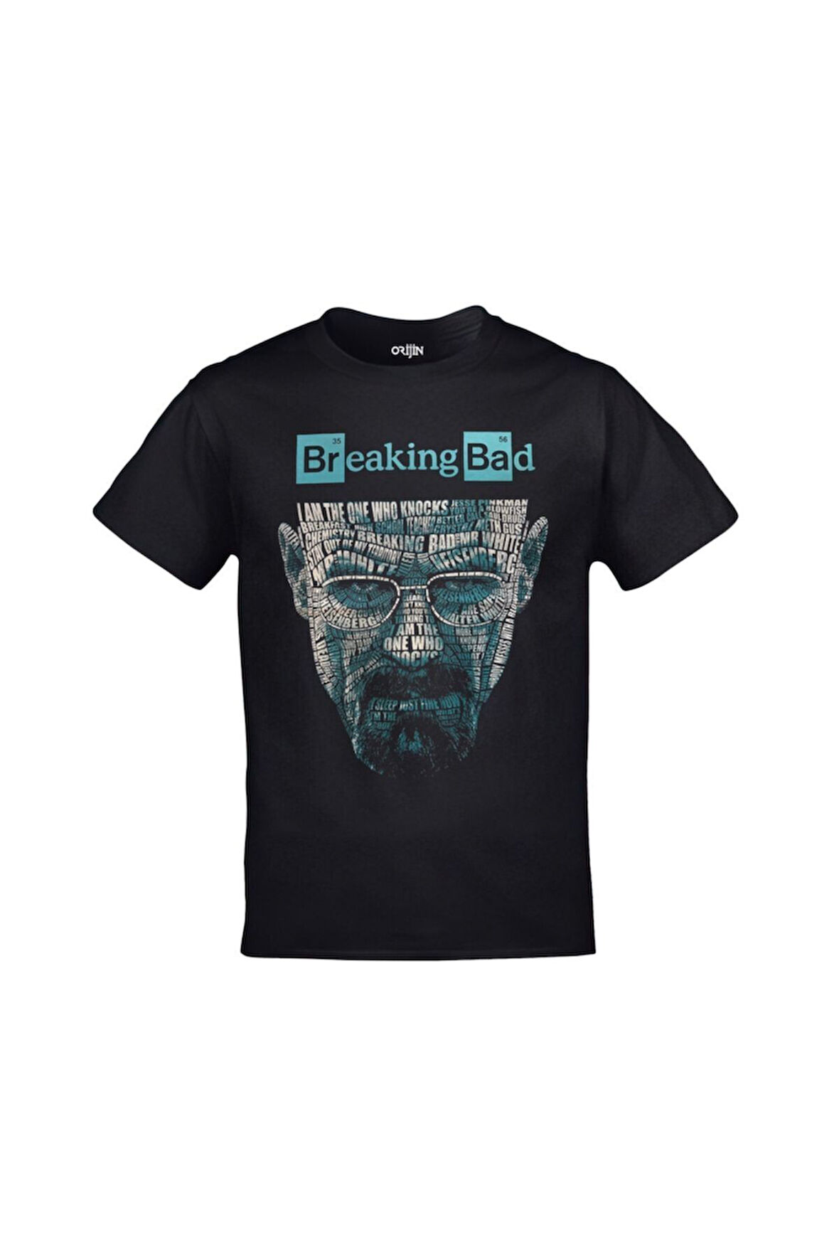 Unisex Siyah Breaking Bad Mr. White Baskılı Tshirt