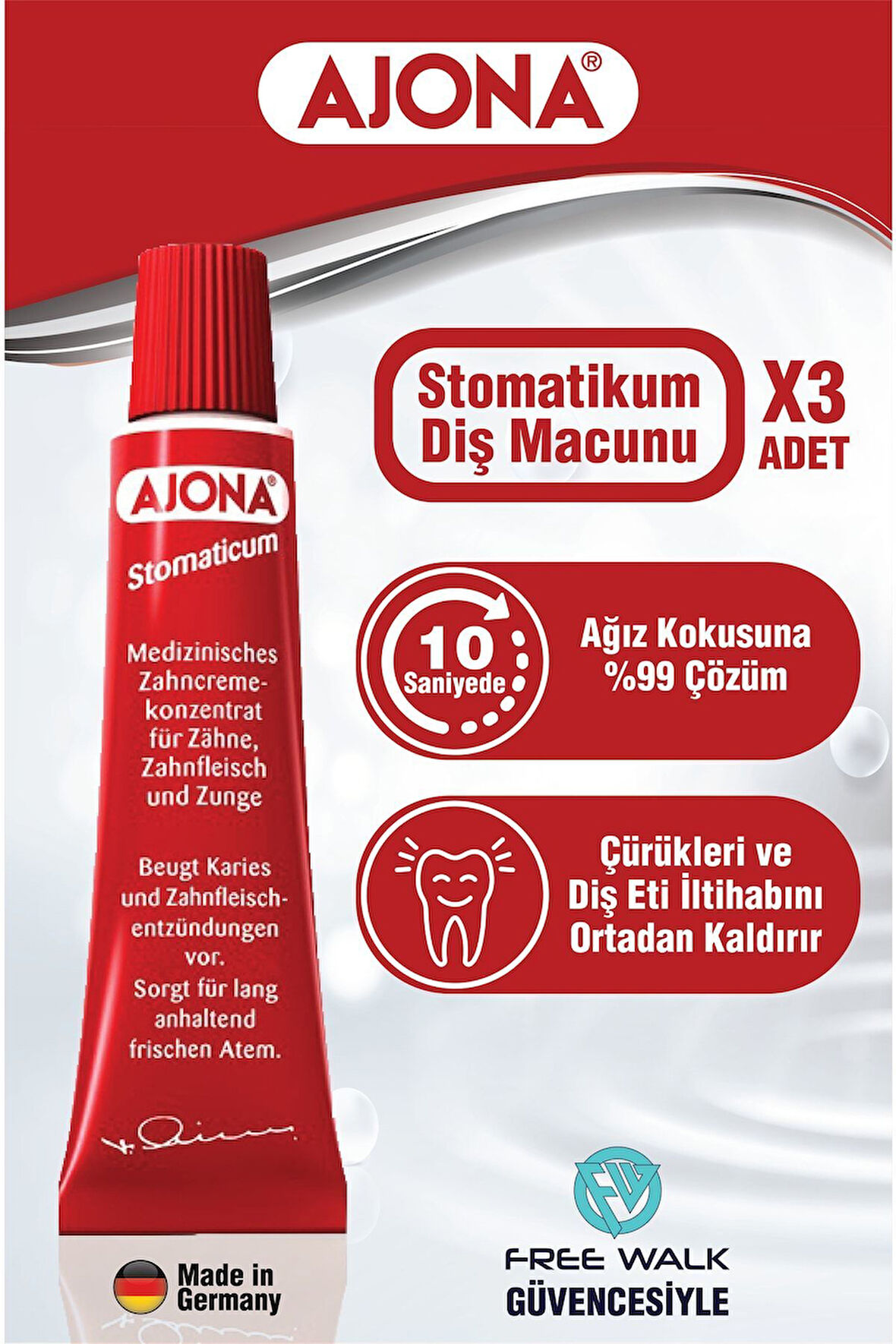 Stomatikum Diş Macunu 25mlx3 Adet