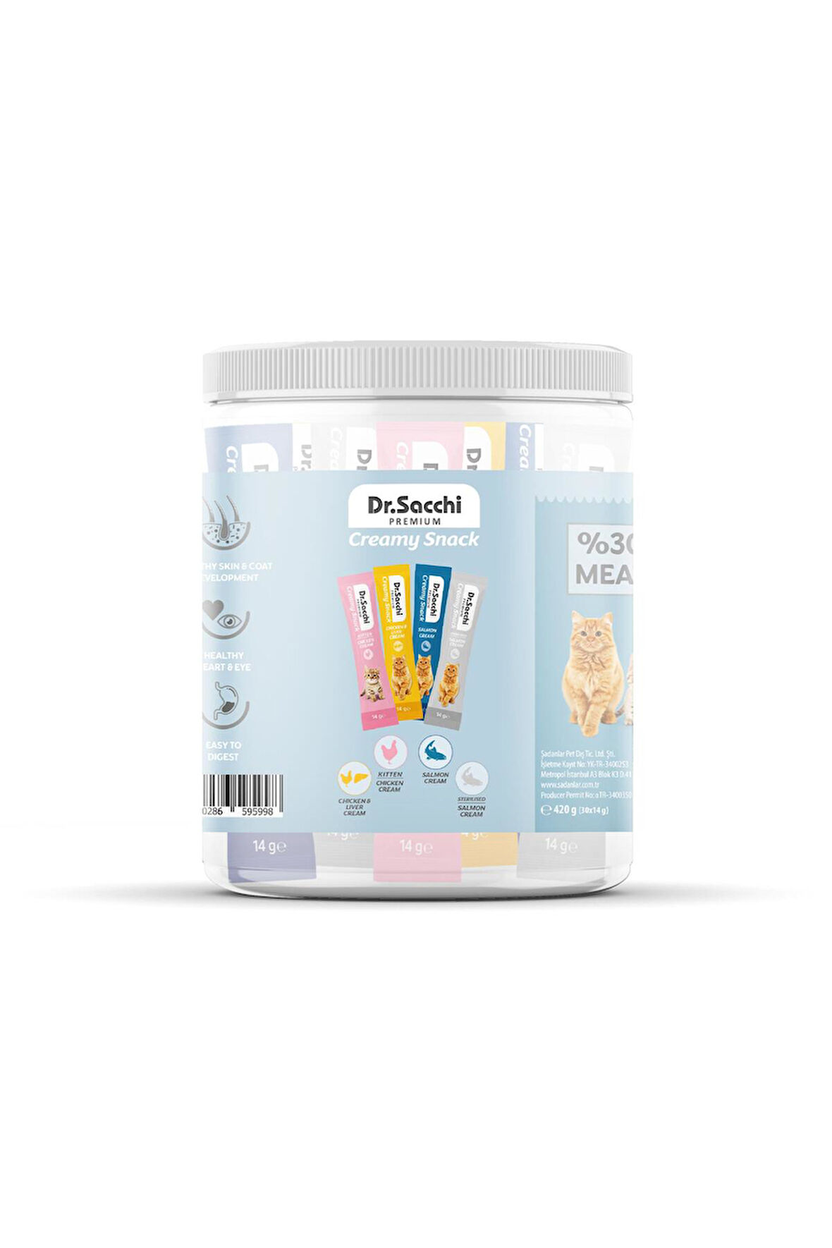 Dr.Sacchi Creamy Snack 14 Gr Karışık- 30'Lu Kavanoz