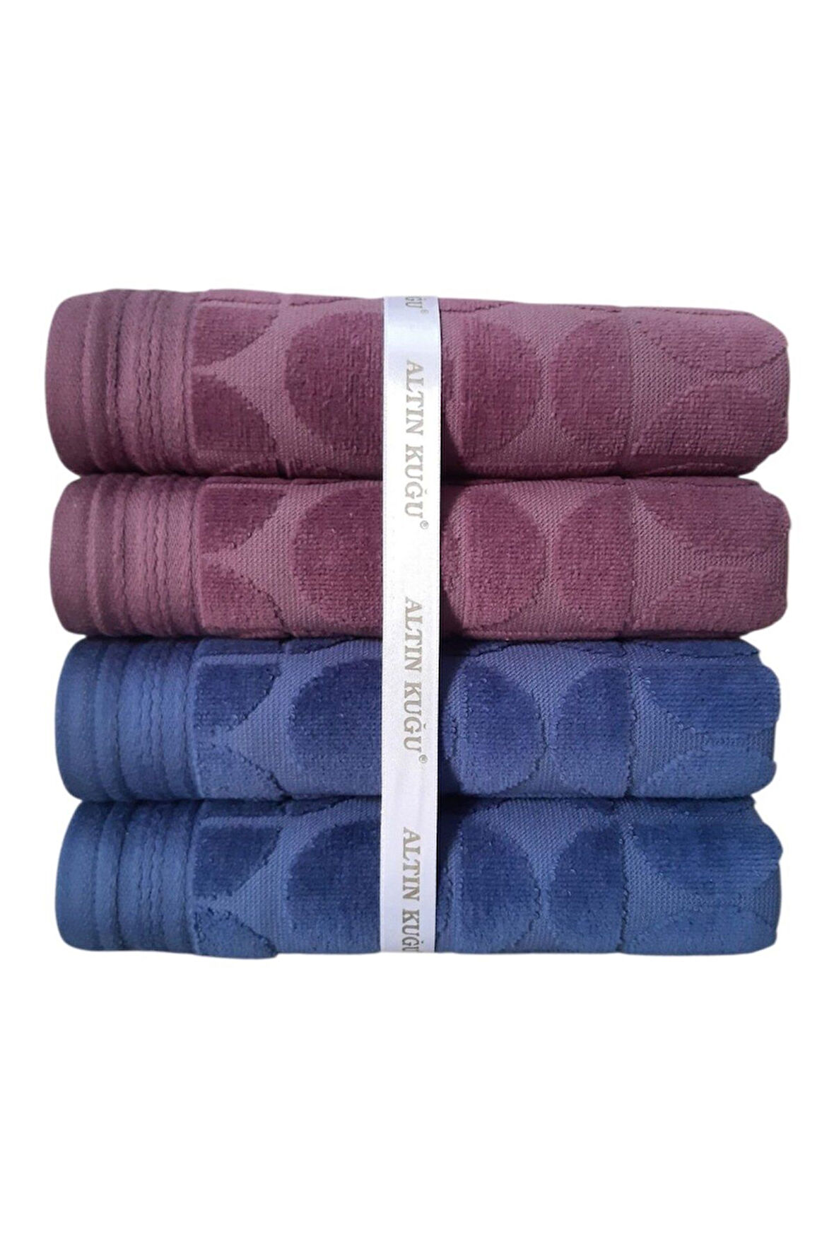 Özdilek Circular Havlu 4 adet- Mürdüm İndigo