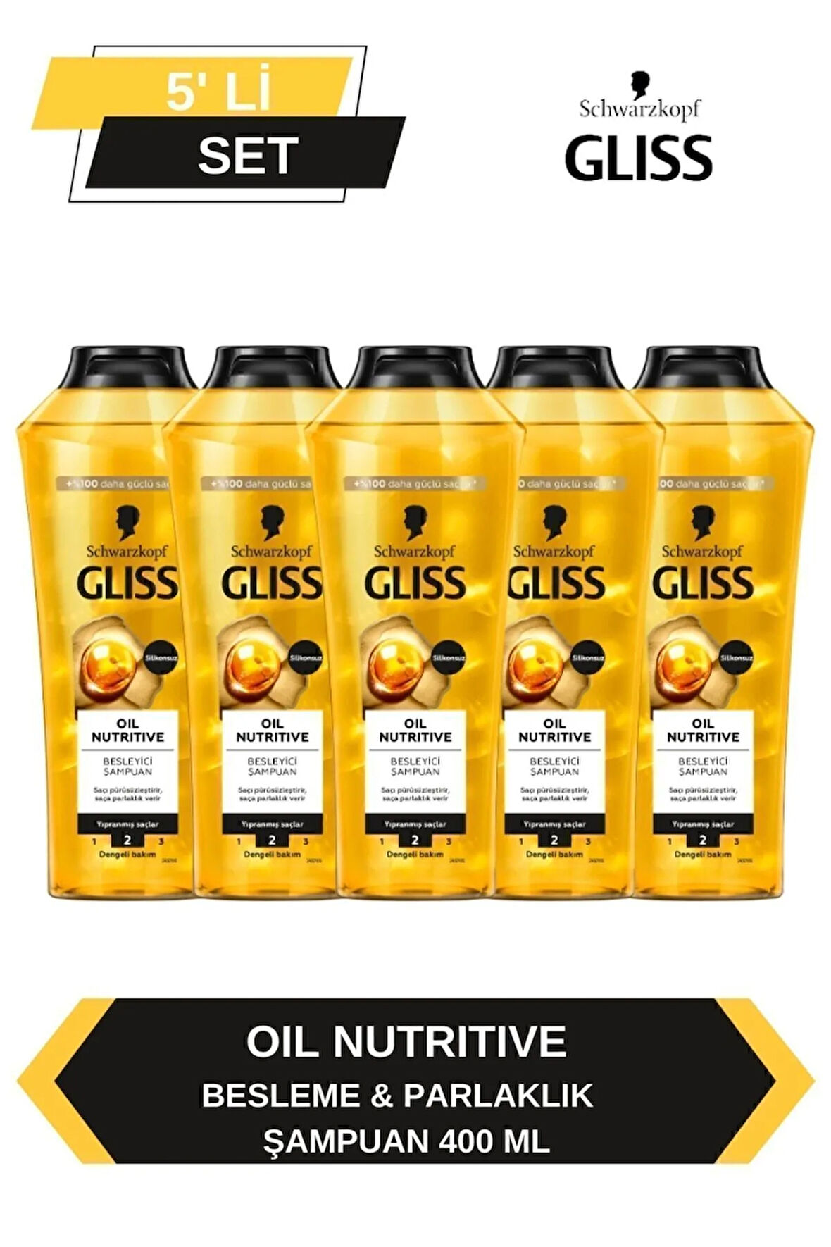 Oil Nutritive Şampuan 400ml x 5'li Set