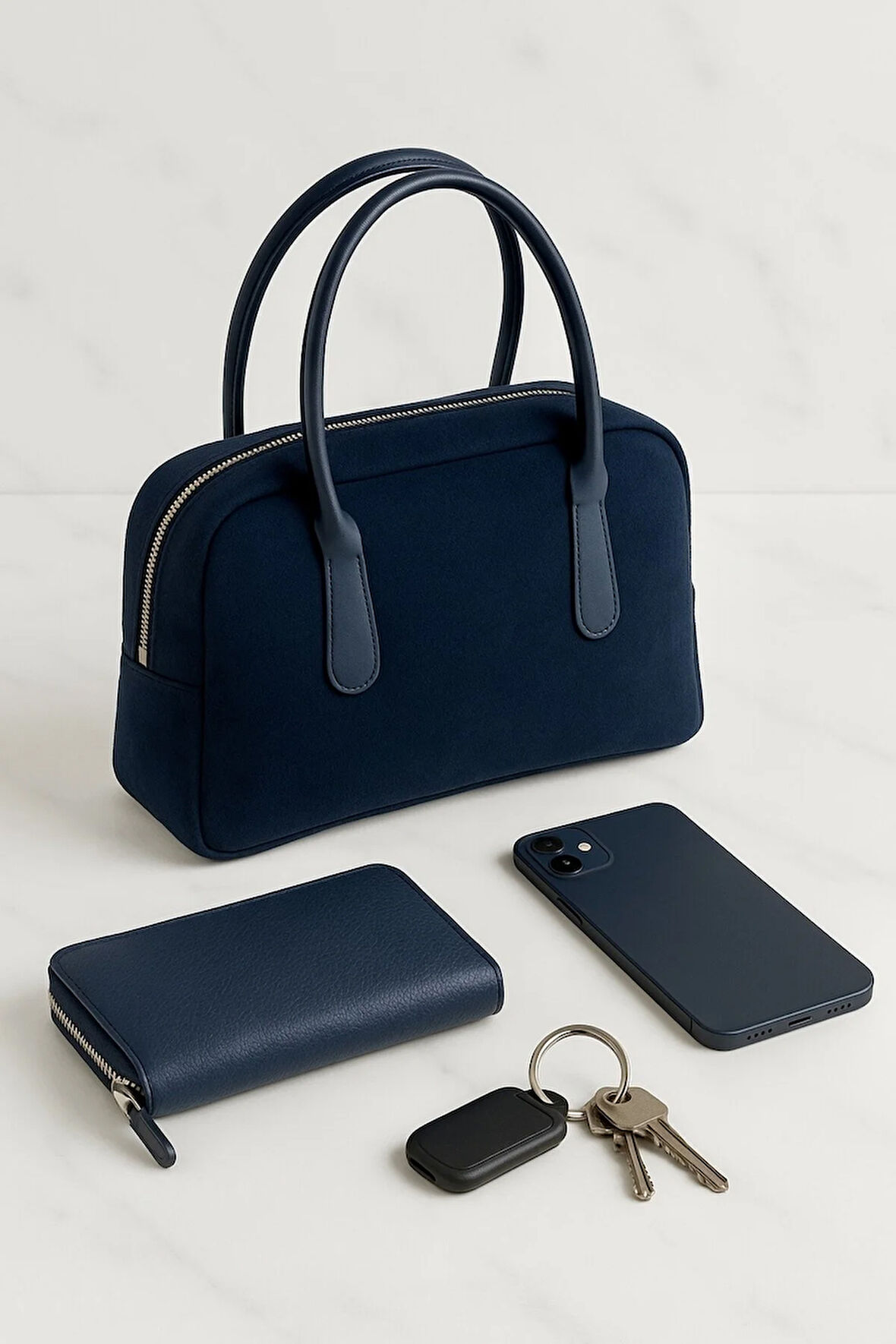 Lüks Süet Kadın El Çantası