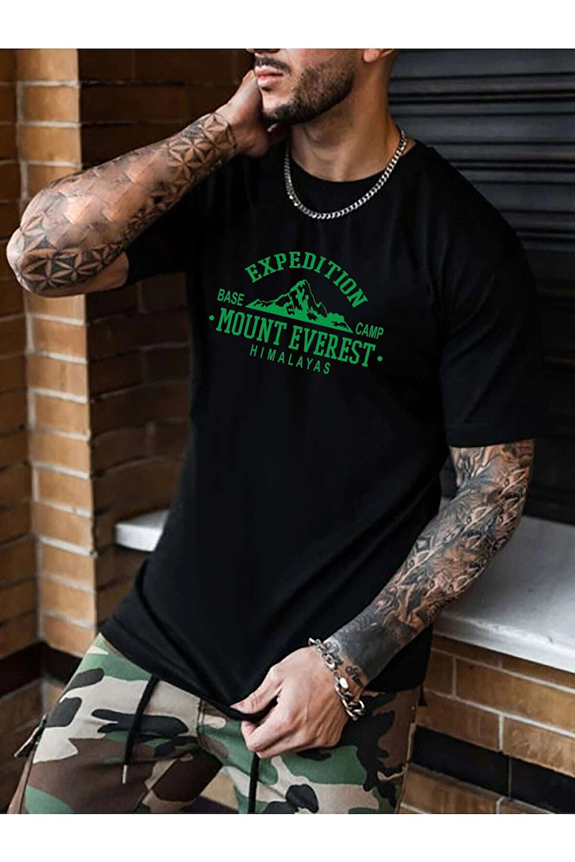 LUNAVISTA Exbedıtıon Yeşil Unisex Baskılı T-shirt