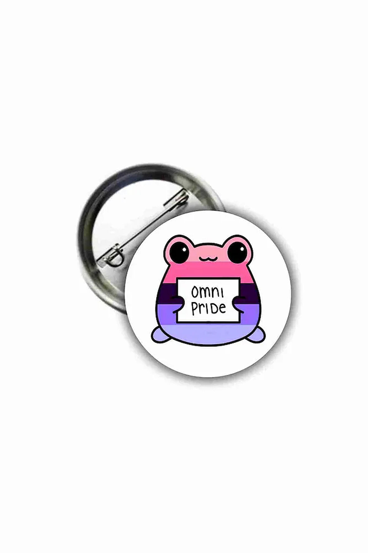 Omnisexual Pride Frog Buton Rozet