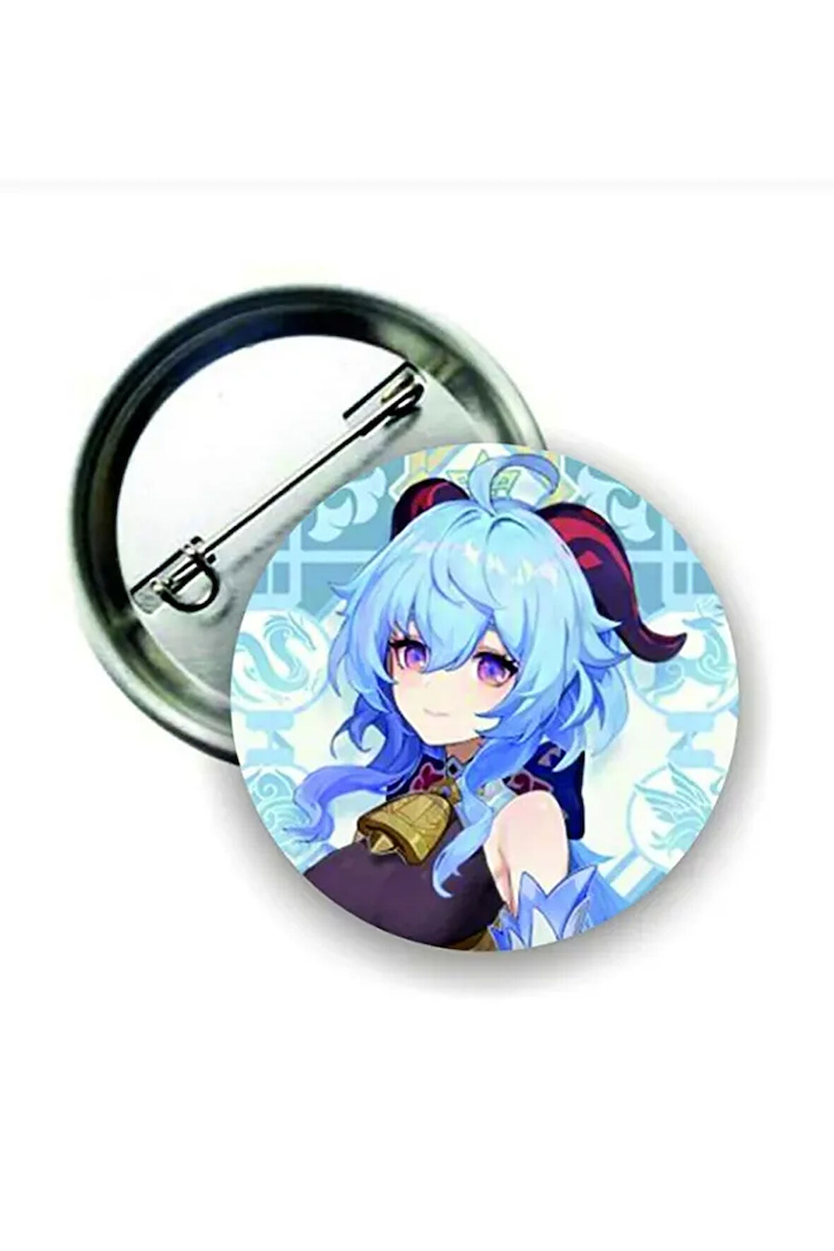 Genshin Impact Ganyu Gaming Anime Buton Rozet