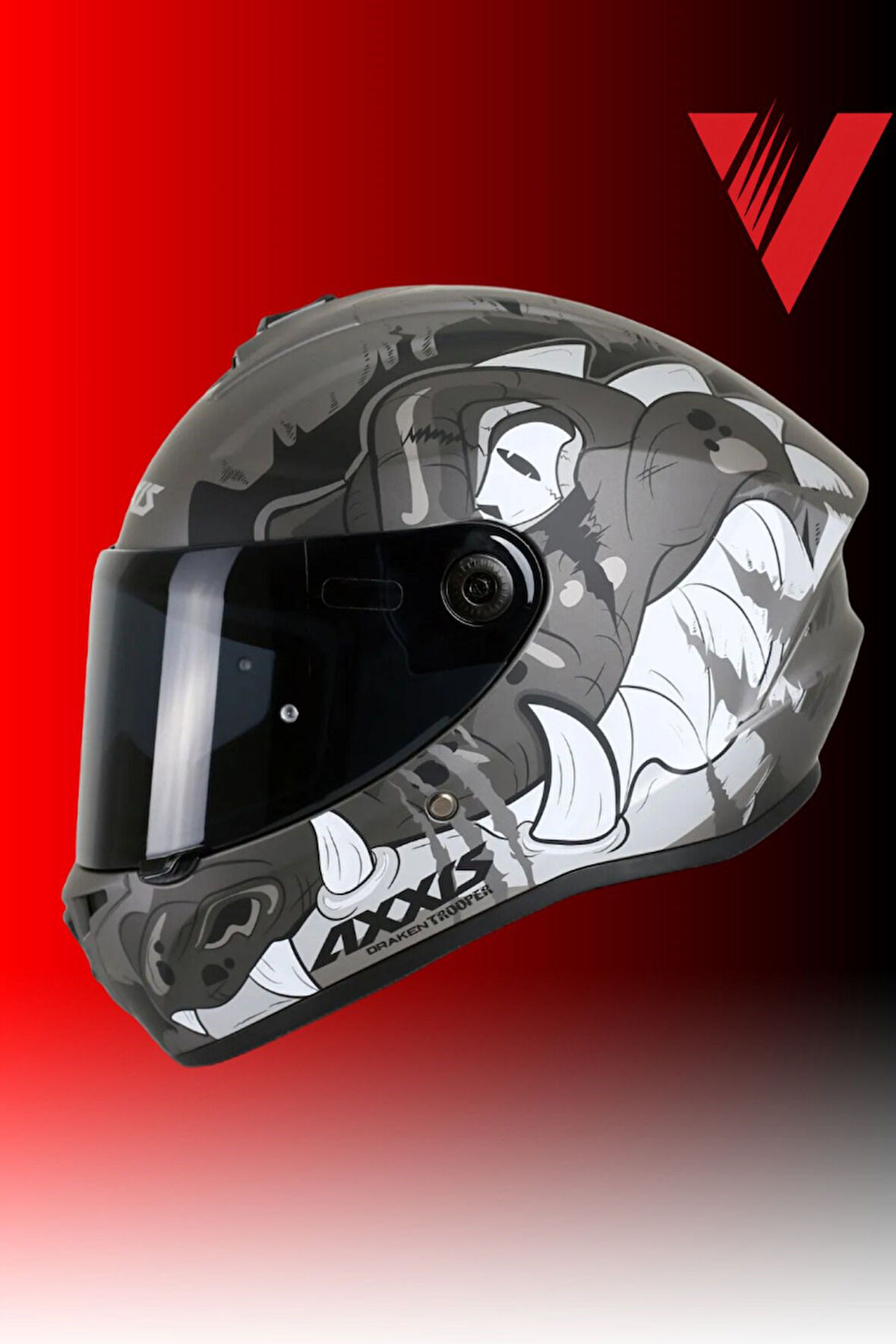 DRAKEN S TROOPER D2 MATT  GREY 2XL