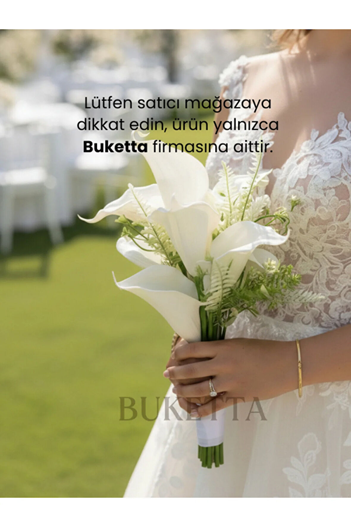 Beyaz Gala Gelin Buketi