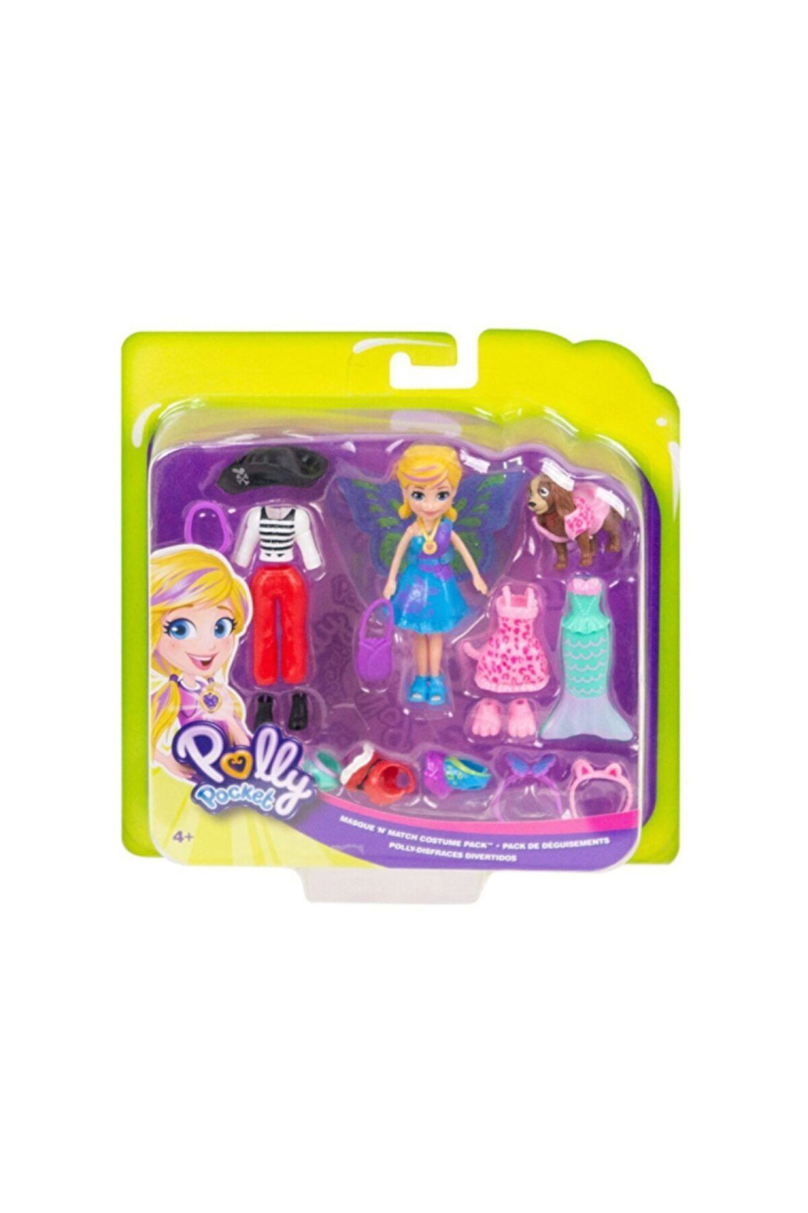 Gdm15 Polly Pocket Ve Hayvan Dostu Kostüm Giyiyor Oyun Seti / 4 Yaş