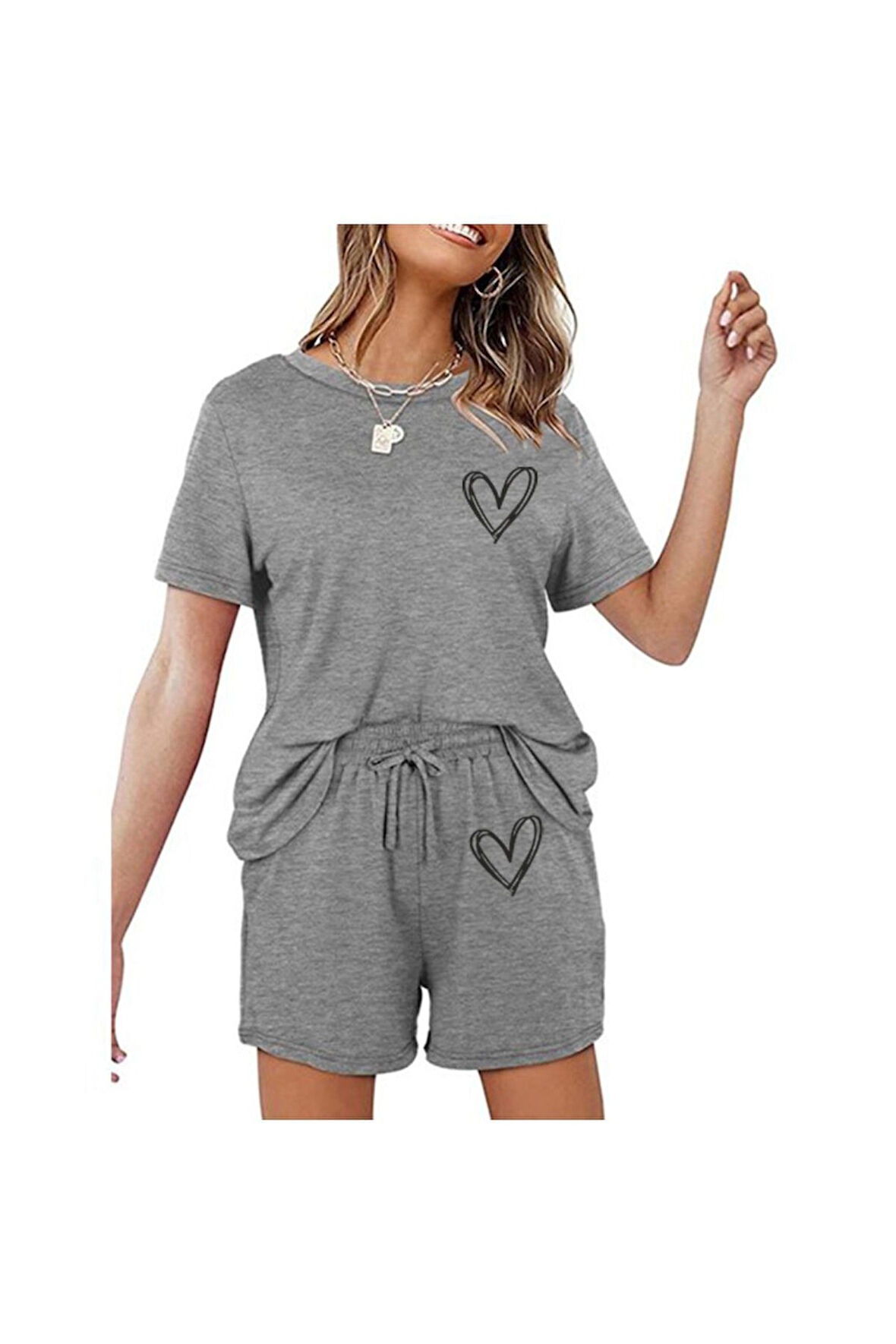 Şort Tişört Takım Baskılı