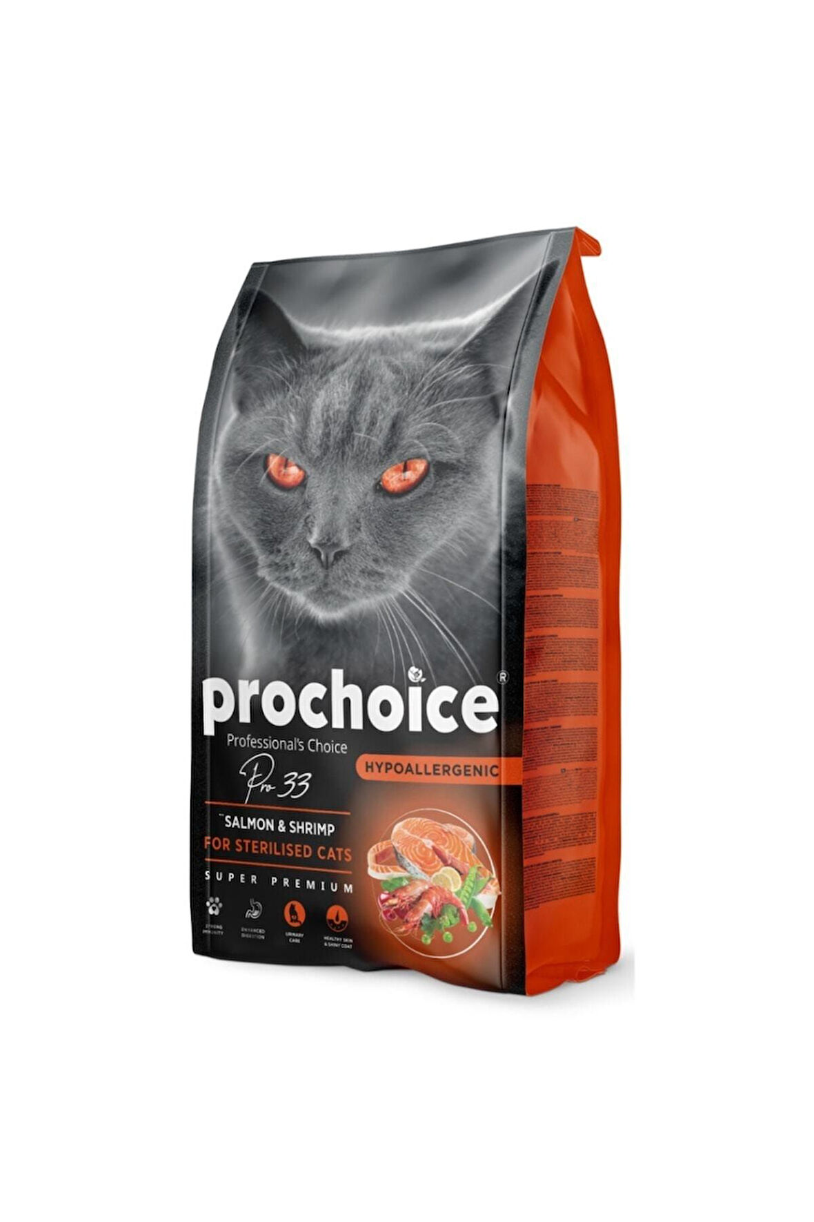 Pro 33 Sterilised Düşük Tahıllı Somonlu Ve Karidesli Kısırlaştırılmış Kedi Maması 2 Kg